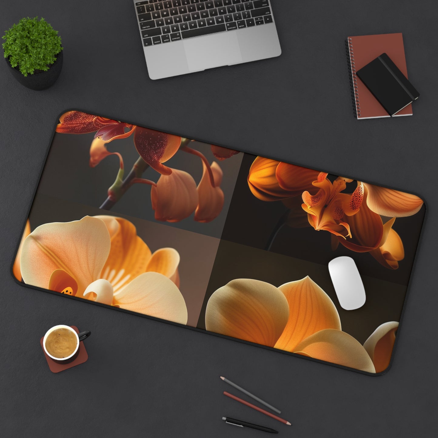 Desk Mat Orange Orchid 5