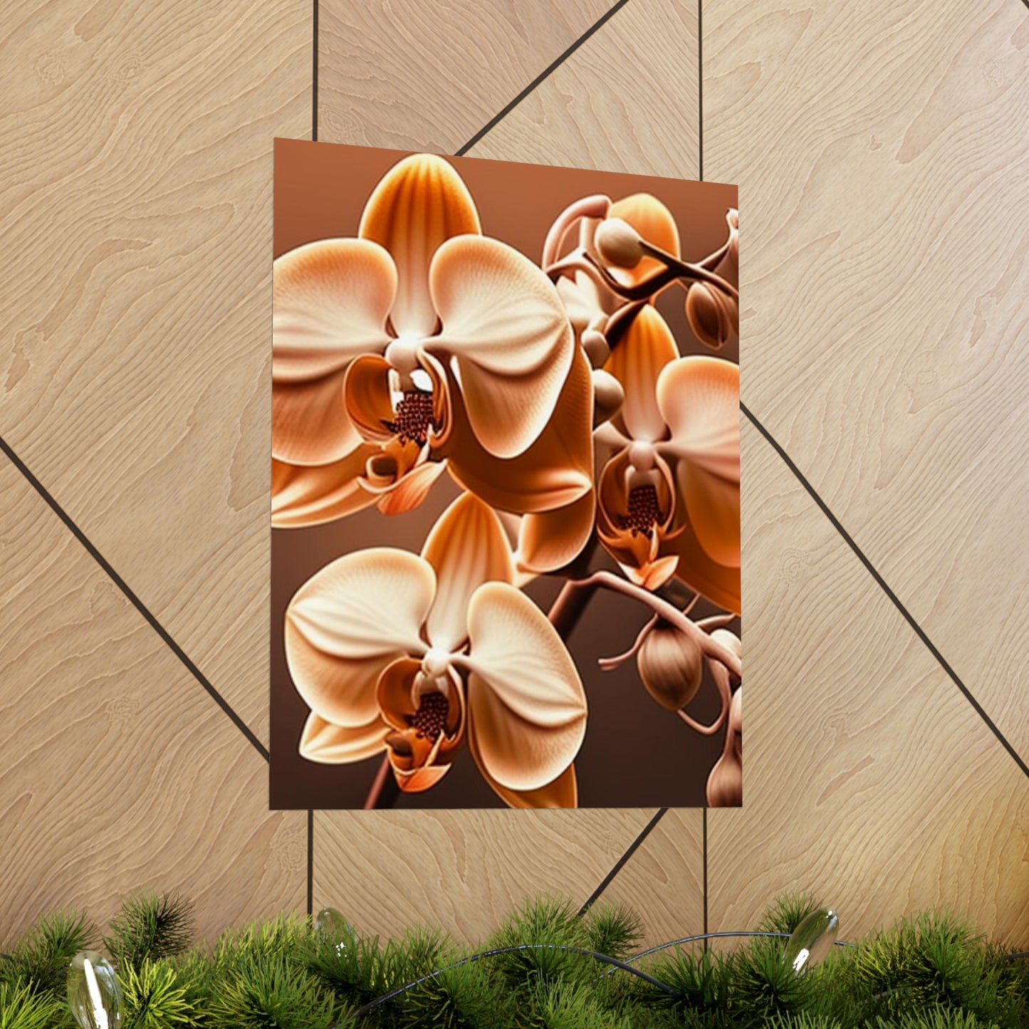 Premium Matte Vertical Posters orchid pedals 3