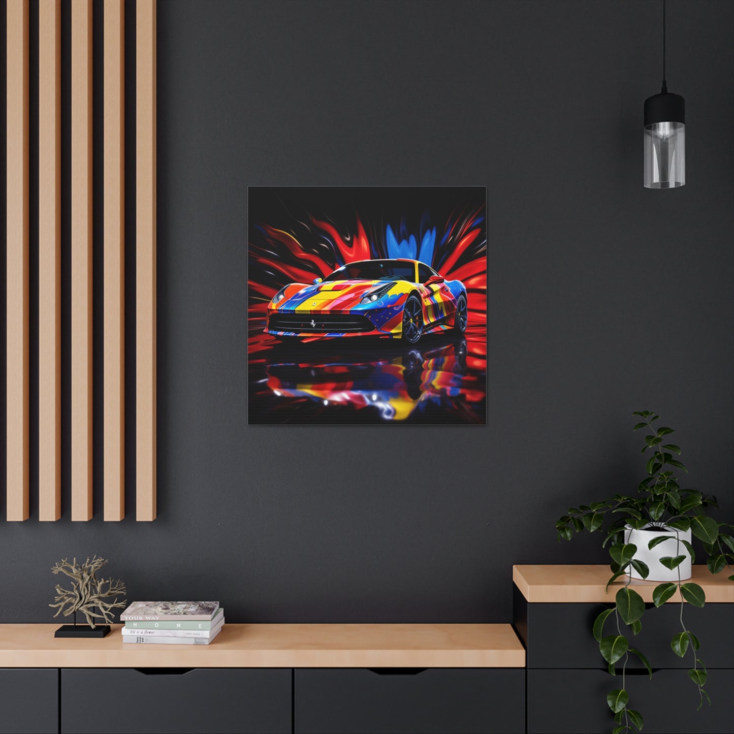 Canvas Gallery Wraps Hyper Colorfull Ferrari 1