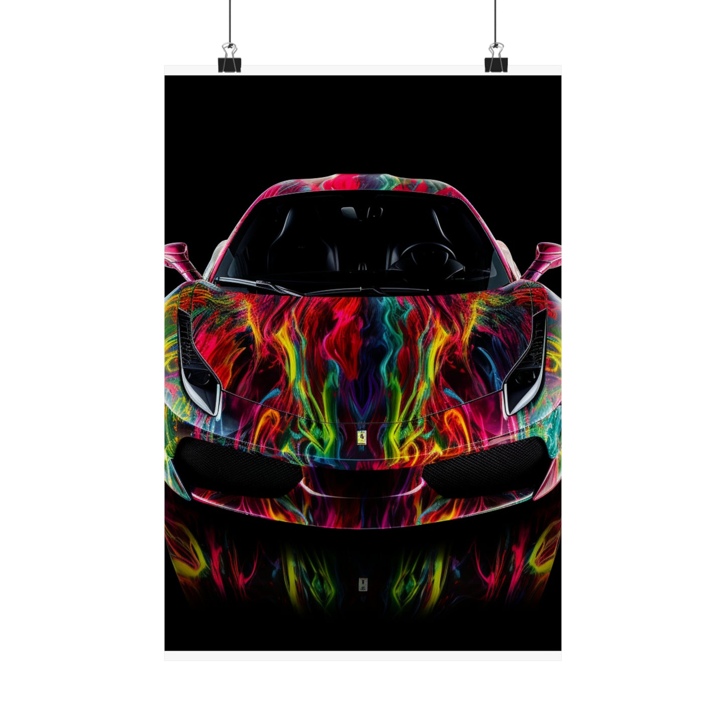 Premium Matte Vertical Posters Ferrari Color 1