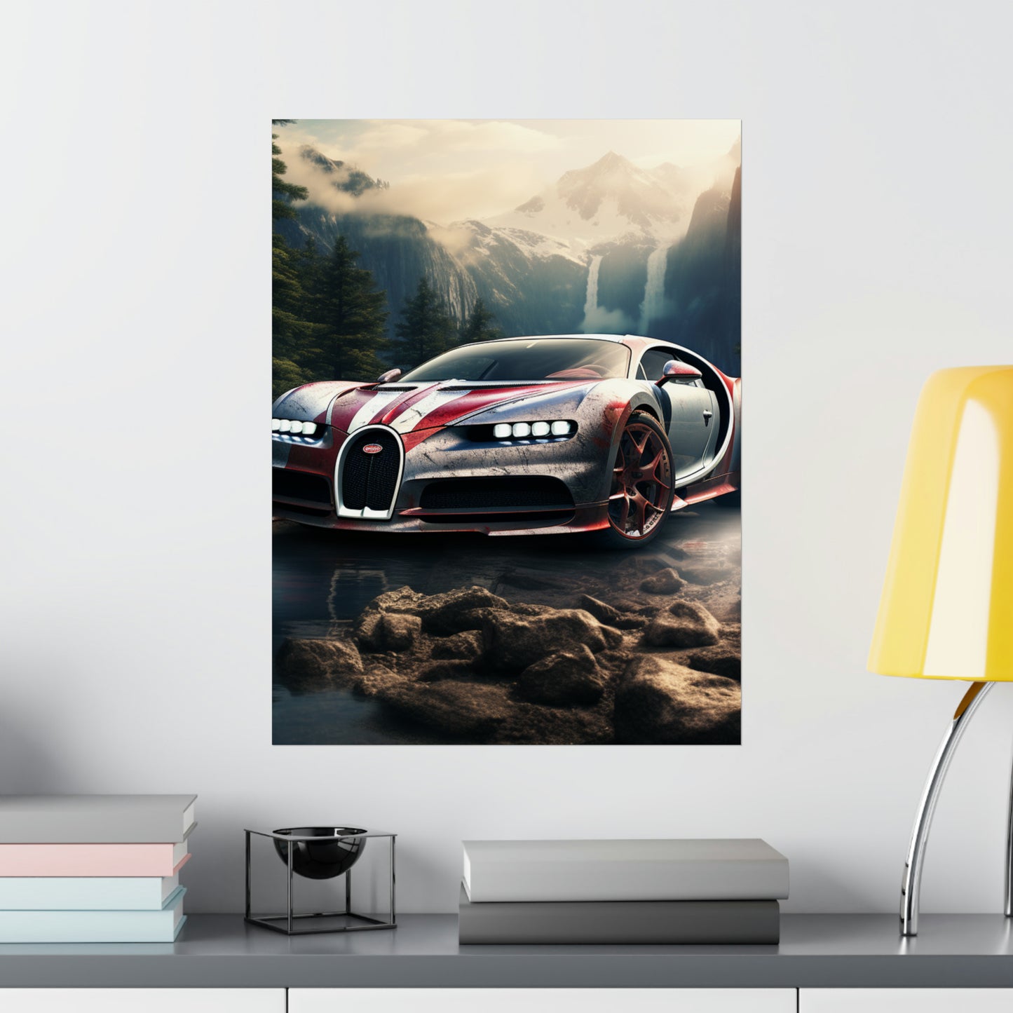 Premium Matte Vertical Posters Bugatti Waterfall 4