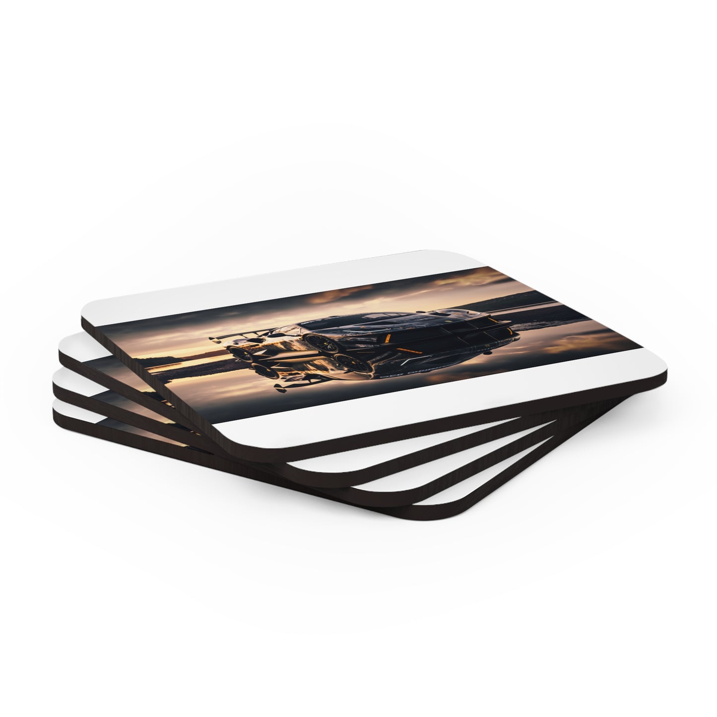 Corkwood Coaster Set Ferrari Lake 2