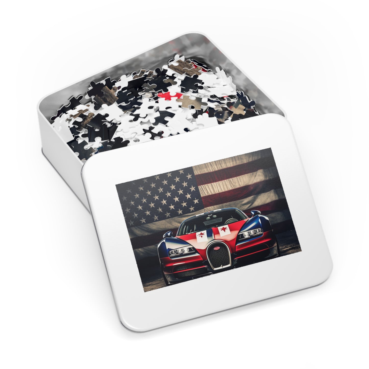 Jigsaw Puzzle (30, 110, 252, 500,1000-Piece) Bugatti American Flag 3