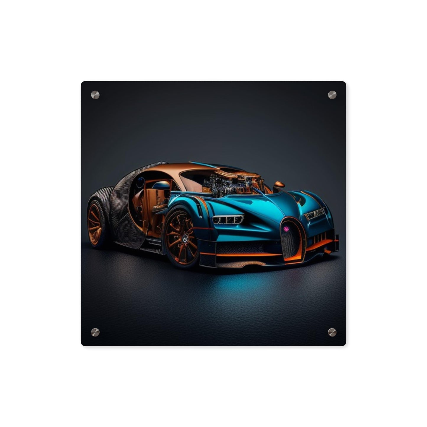 Acrylic Wall Art Panels Bugatti Blue 4