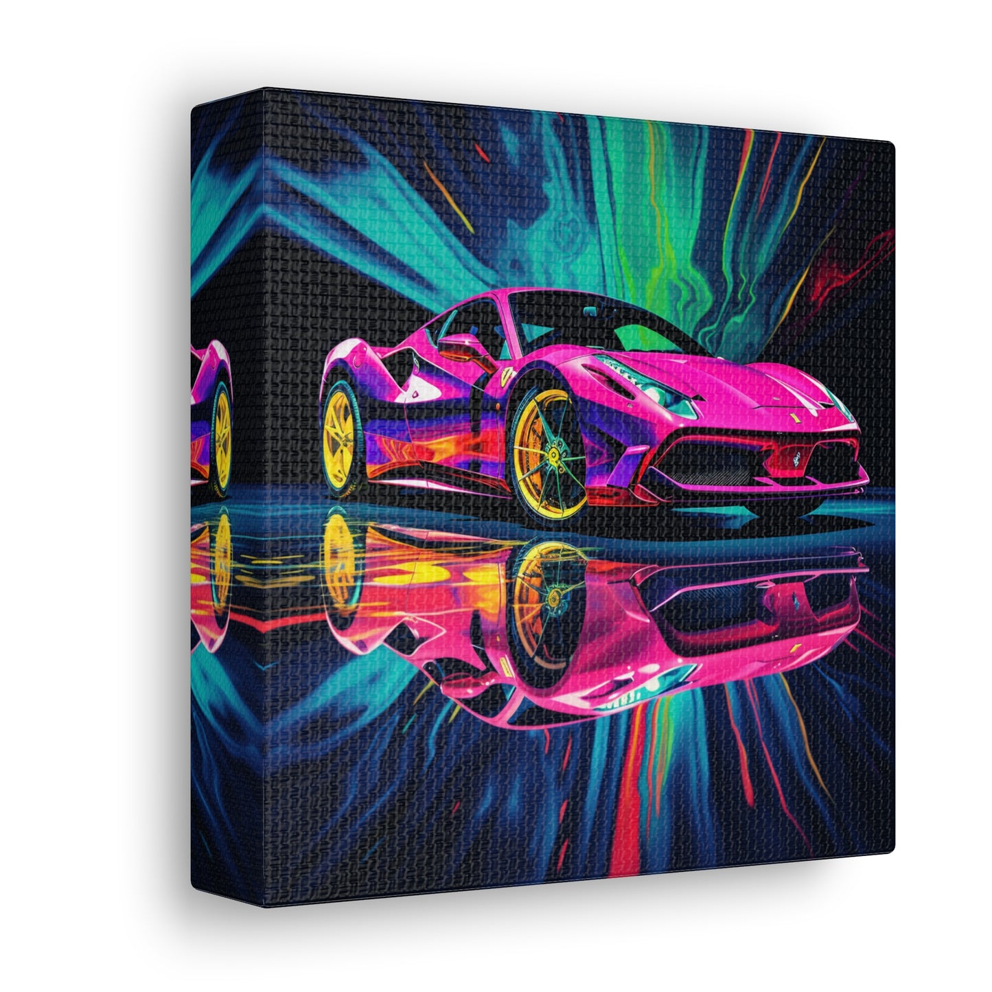 Canvas Gallery Wraps Pink Ferrari Macro 4