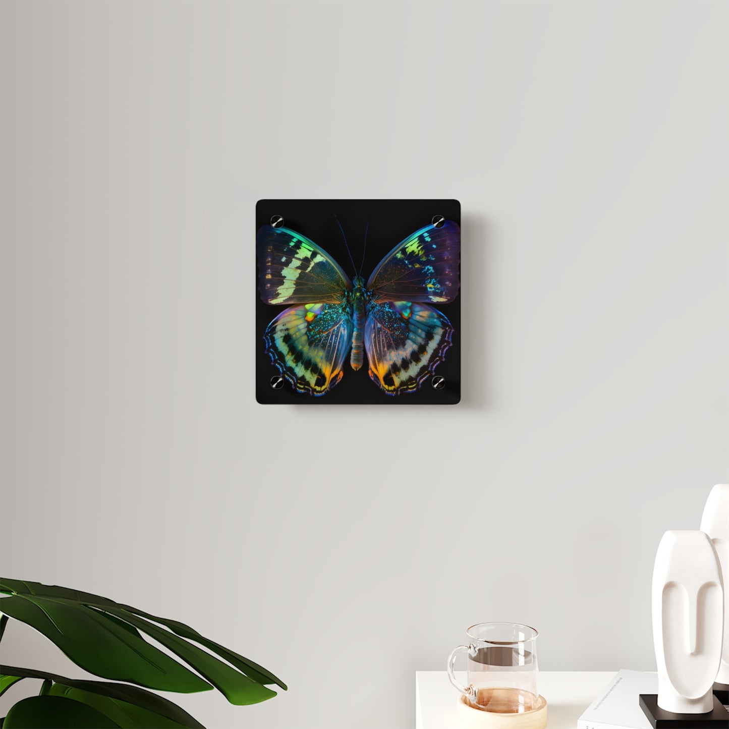 Acrylic Wall Art Panels Neon Butterfly Flair 4