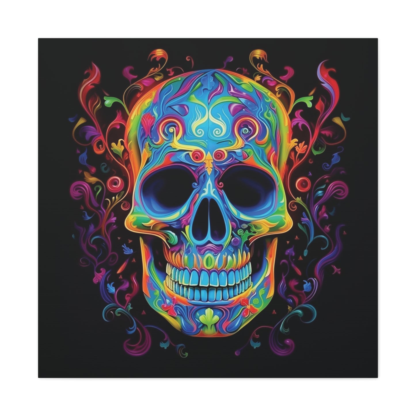 Canvas Gallery Wraps Macro Skull Color 4