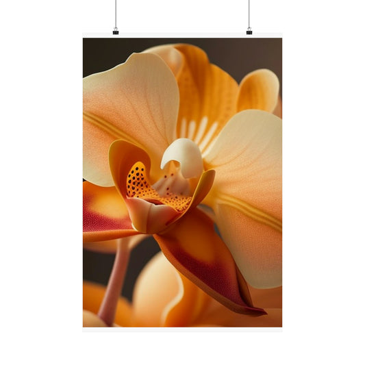 Premium Matte Vertical Posters Orange Orchid 3