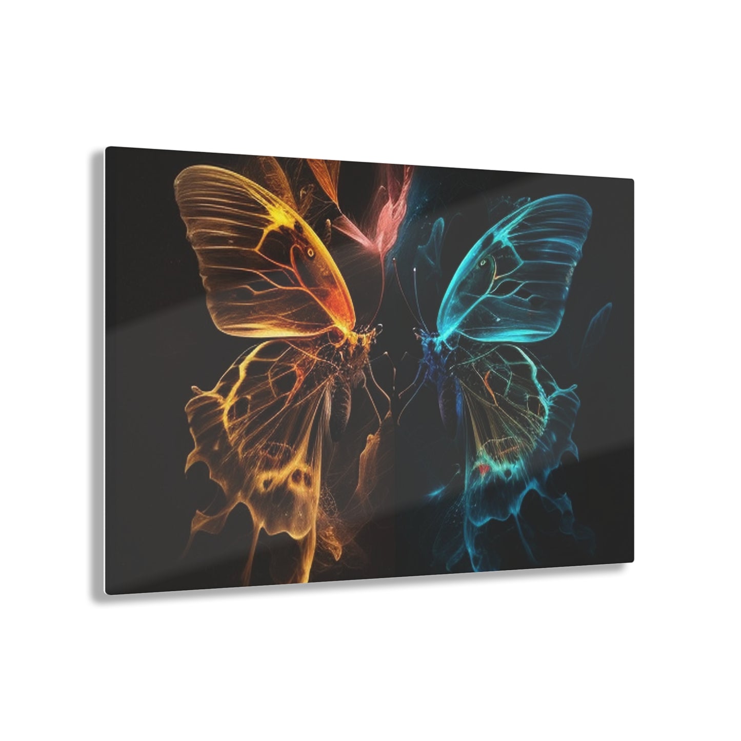 Acrylic Prints Kiss Neon Butterfly 4