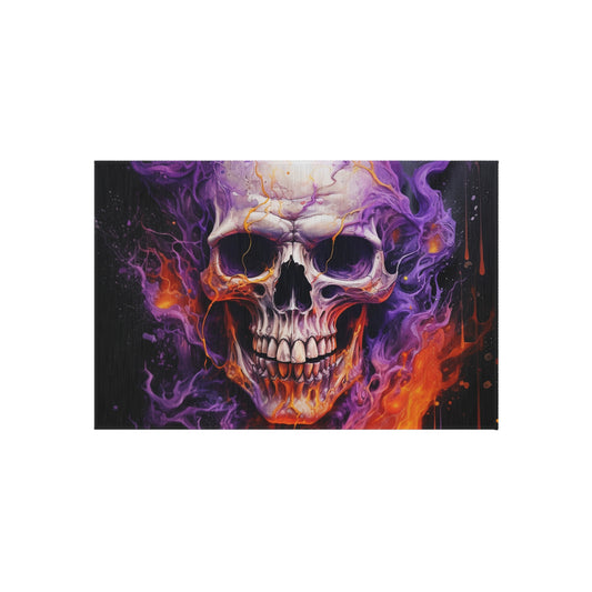 Outdoor Rug  Skull Flames 2