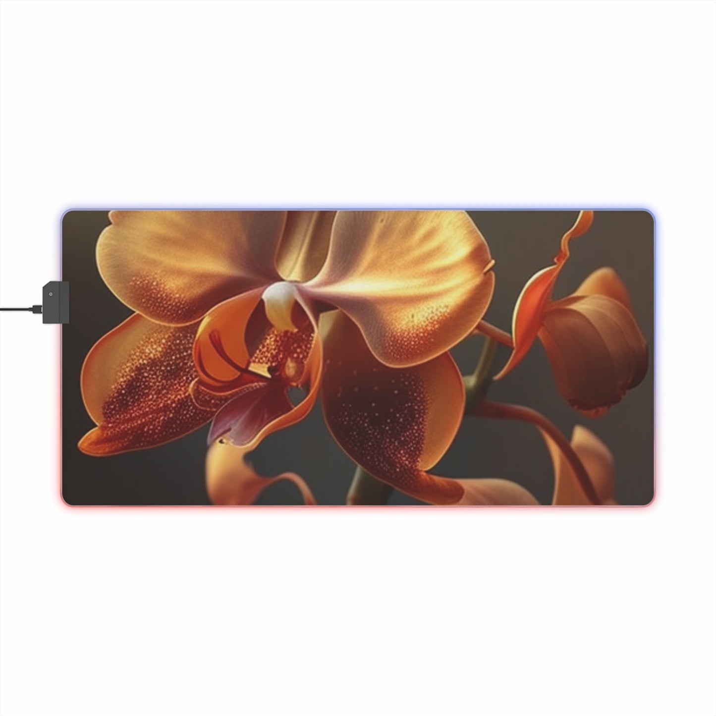 LED Gaming Mouse Pad Orange Orchid 1