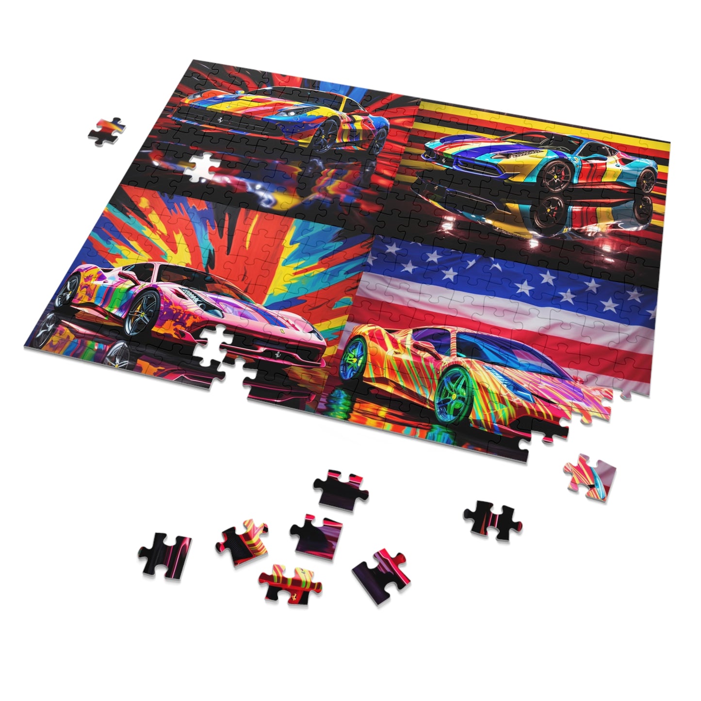 Jigsaw Puzzle (30, 110, 252, 500,1000-Piece) Hyper Colorfull Ferrari 5