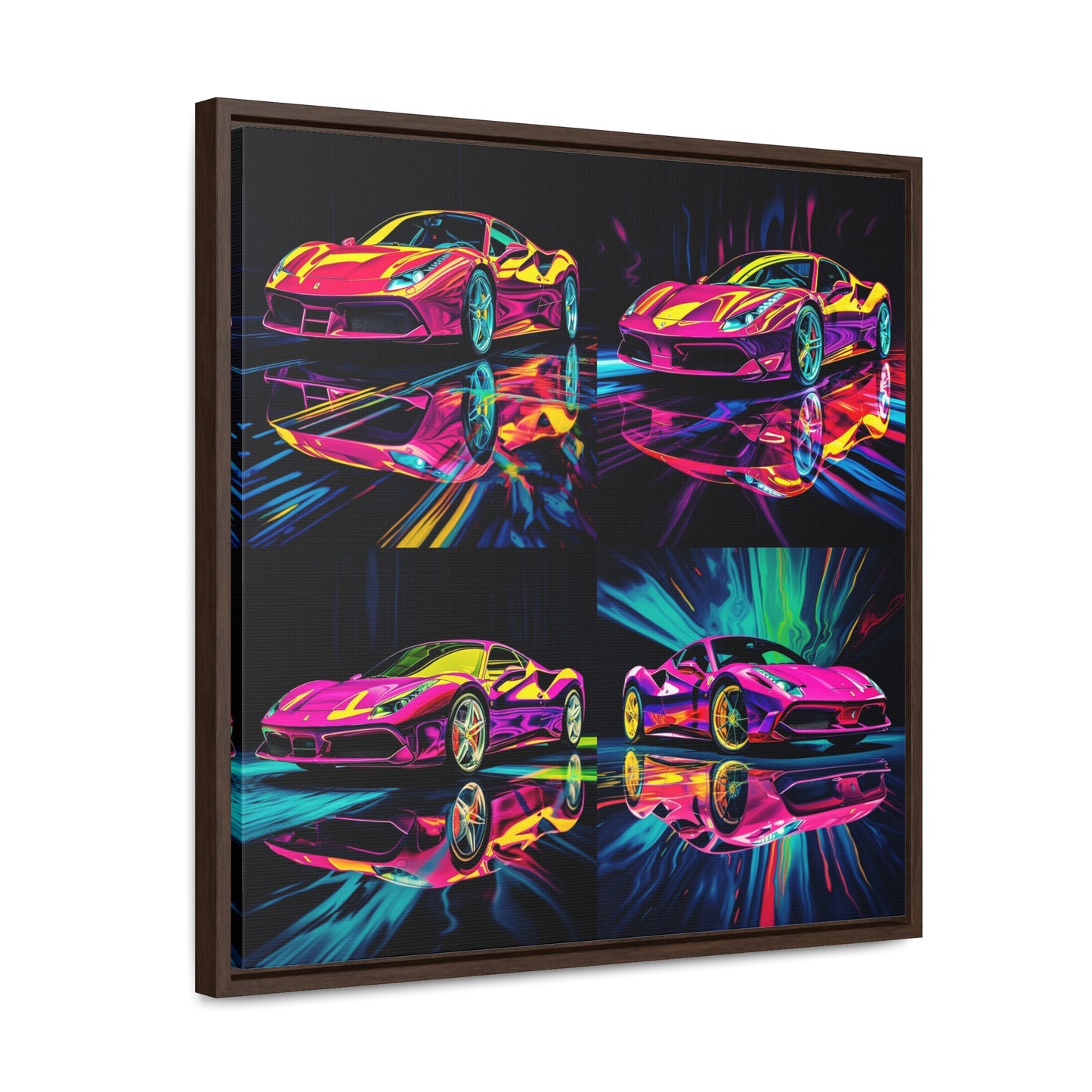 Gallery Canvas Wraps, Square Frame Pink Ferrari Macro 5