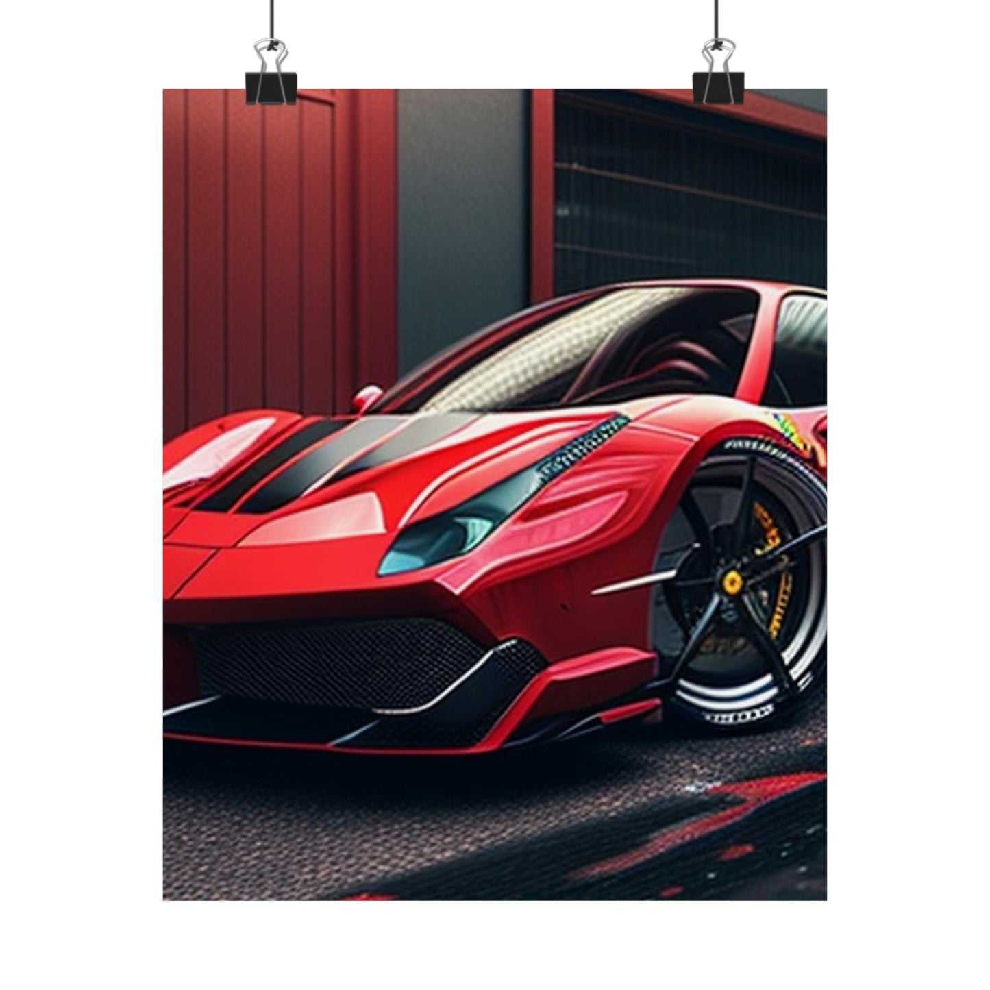 Premium Matte Vertical Posters Ferrari Hyper 1