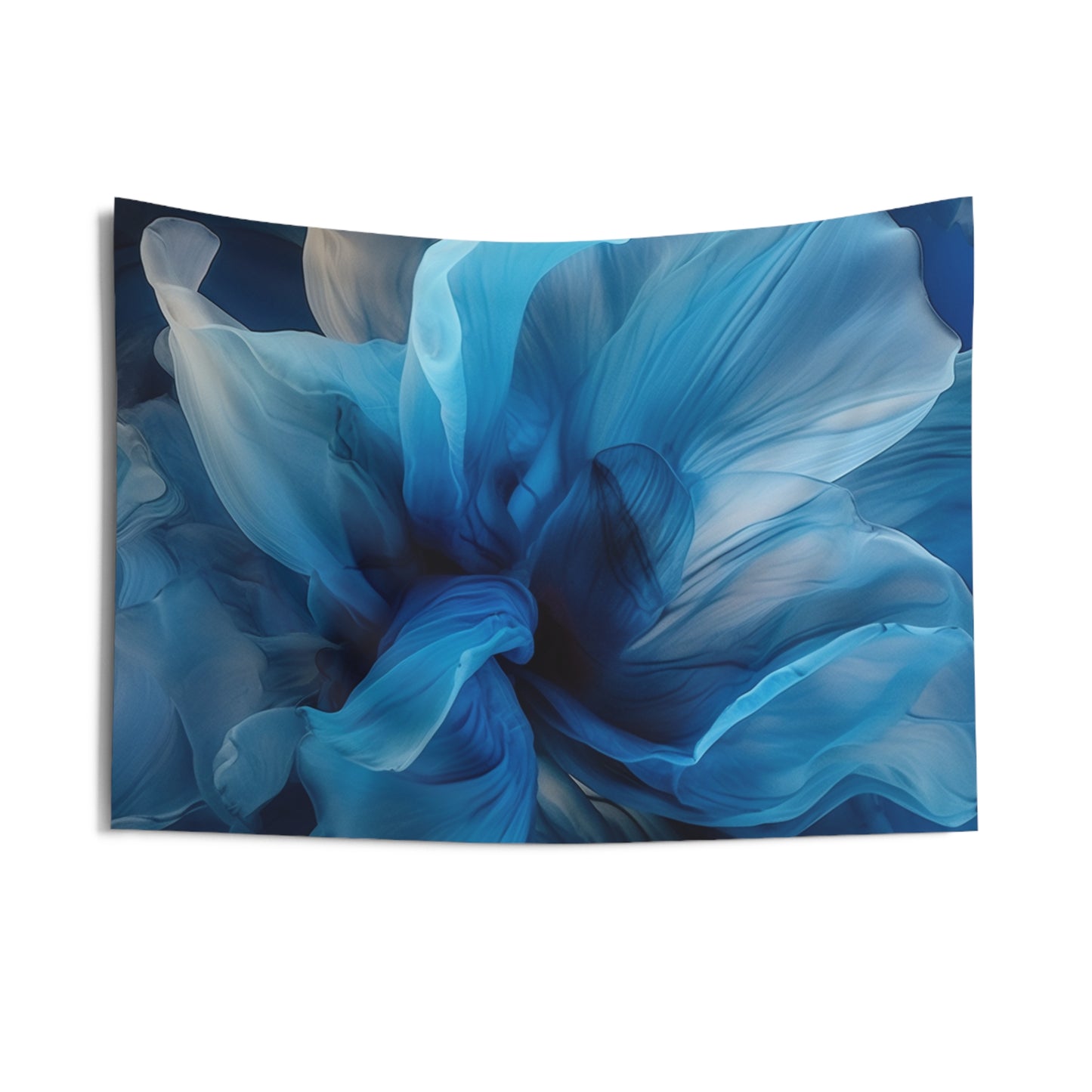 Indoor Wall Tapestries Blue Tluip Abstract 2