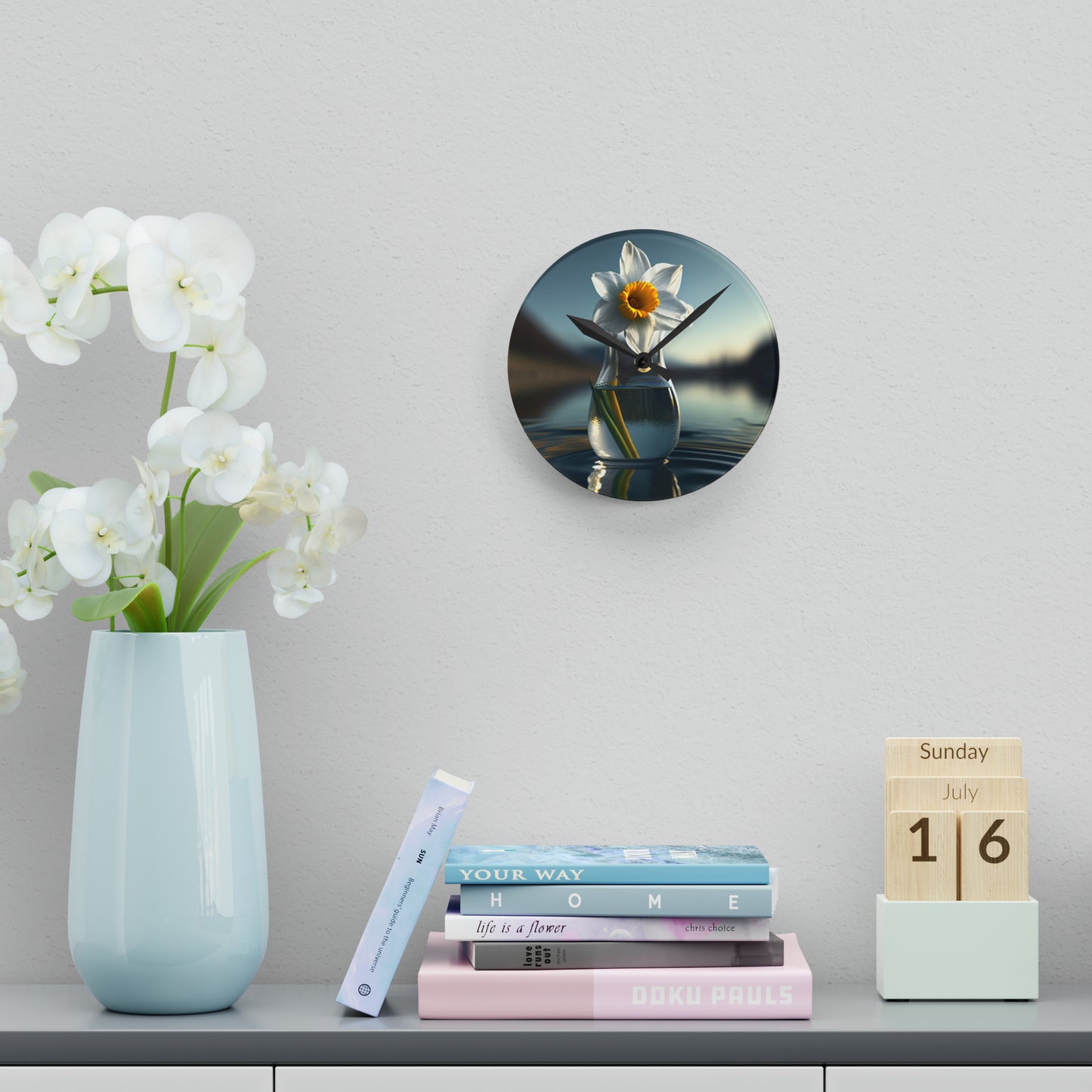 Acrylic Wall Clock Daffodil 3