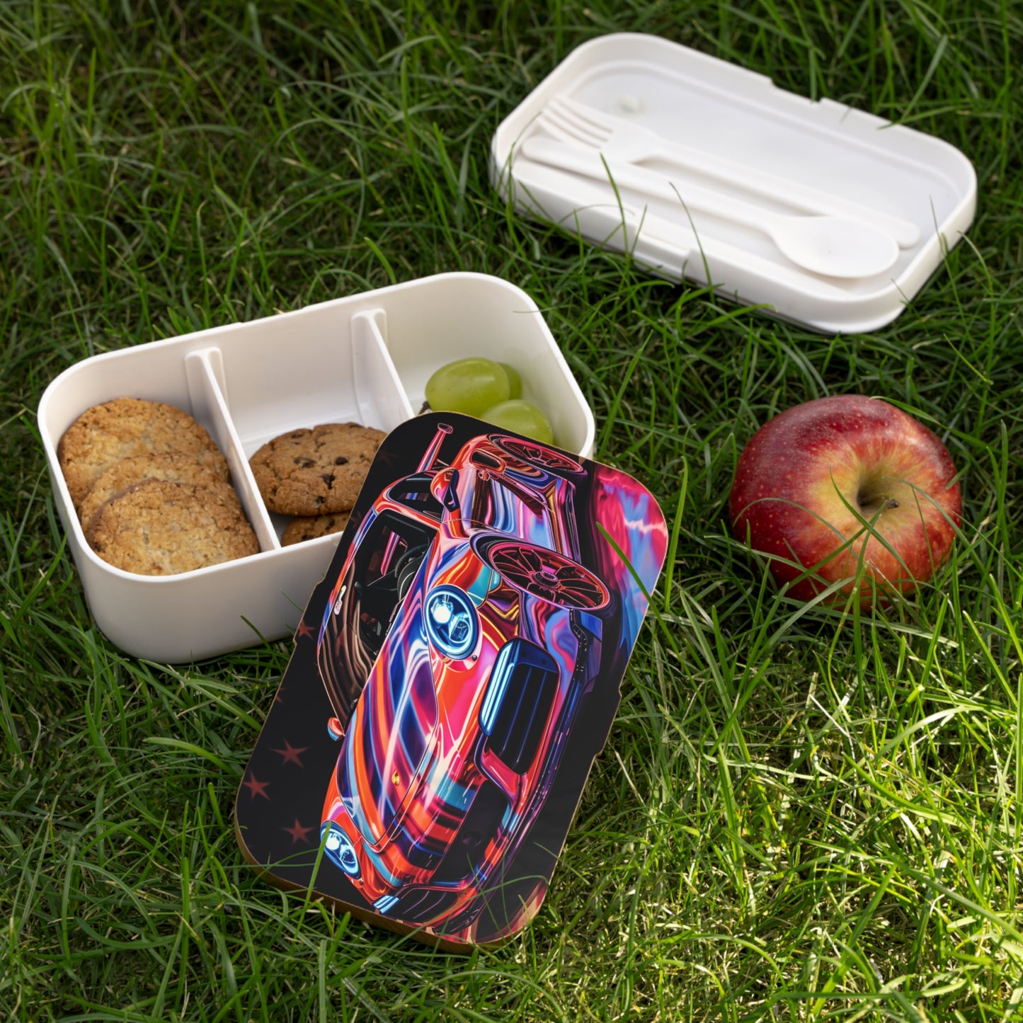 Bento Lunch Box Macro American Flag Porsche 4