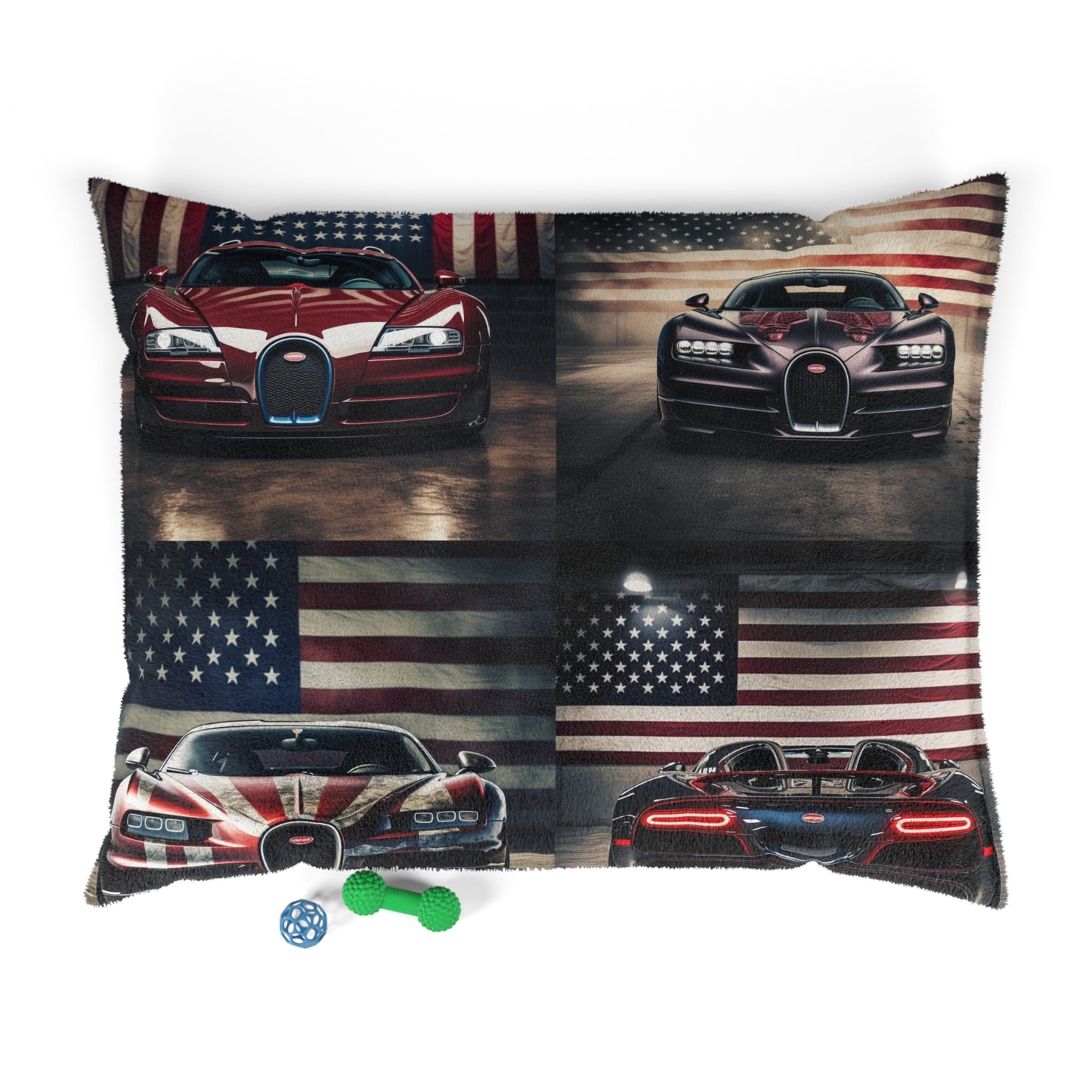 Pet Bed American Flag Background Bugatti 5