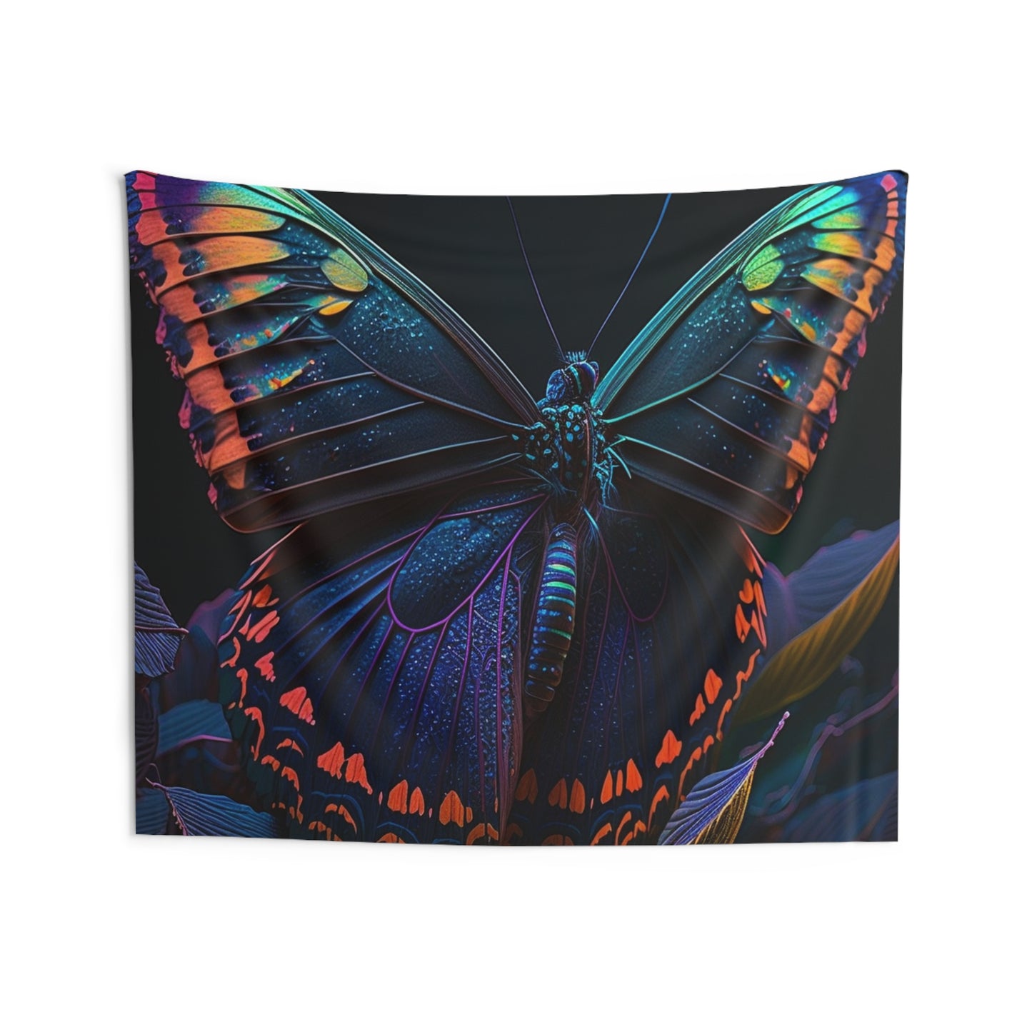 Indoor Wall Tapestries Hue Neon Butterfly 3