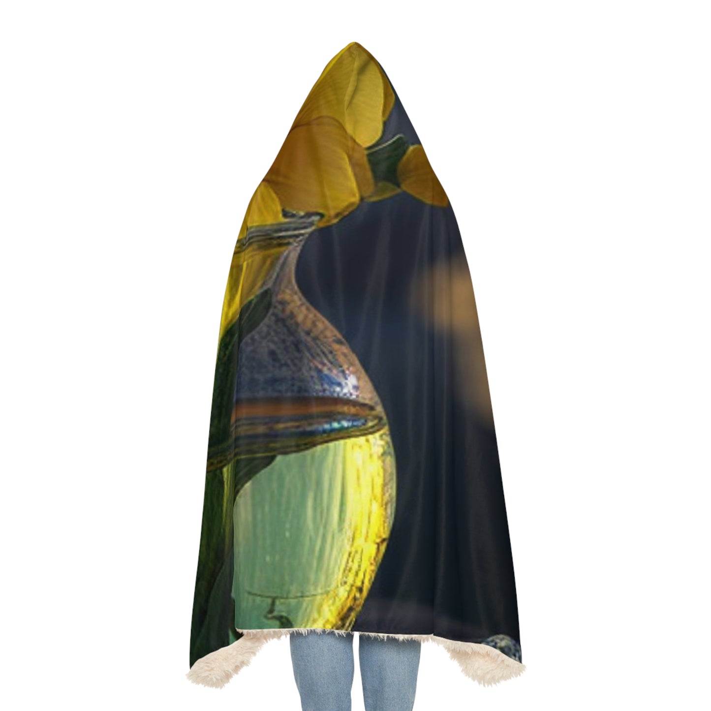 Snuggle Hooded Blanket Yellow Gladiolus glass 3