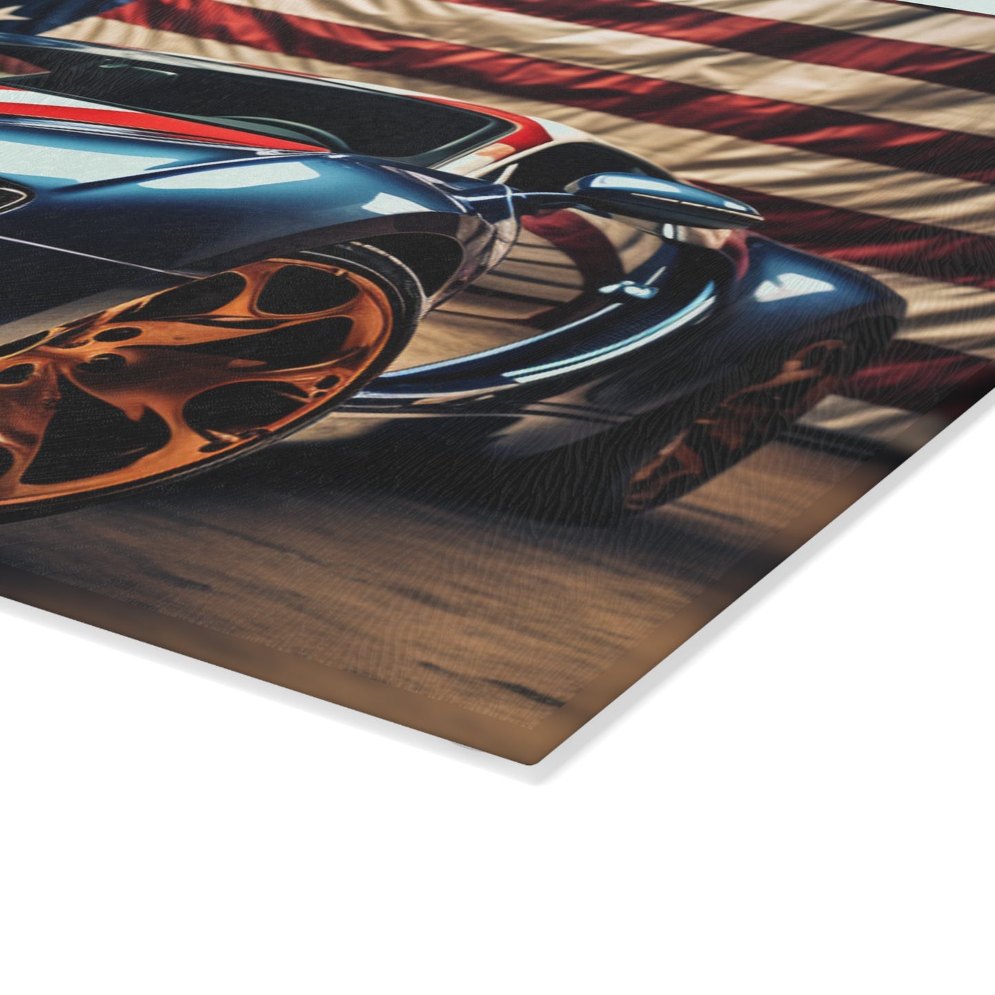 Glass Cutting Board Bugatti Flag American 4