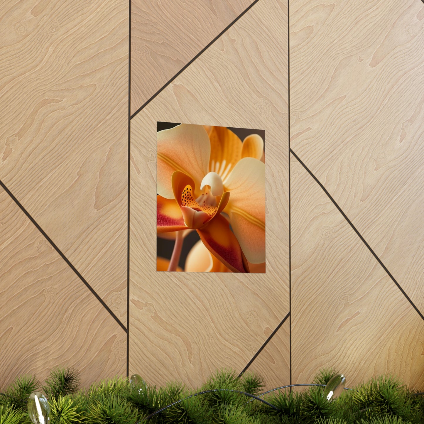 Premium Matte Vertical Posters Orange Orchid 3