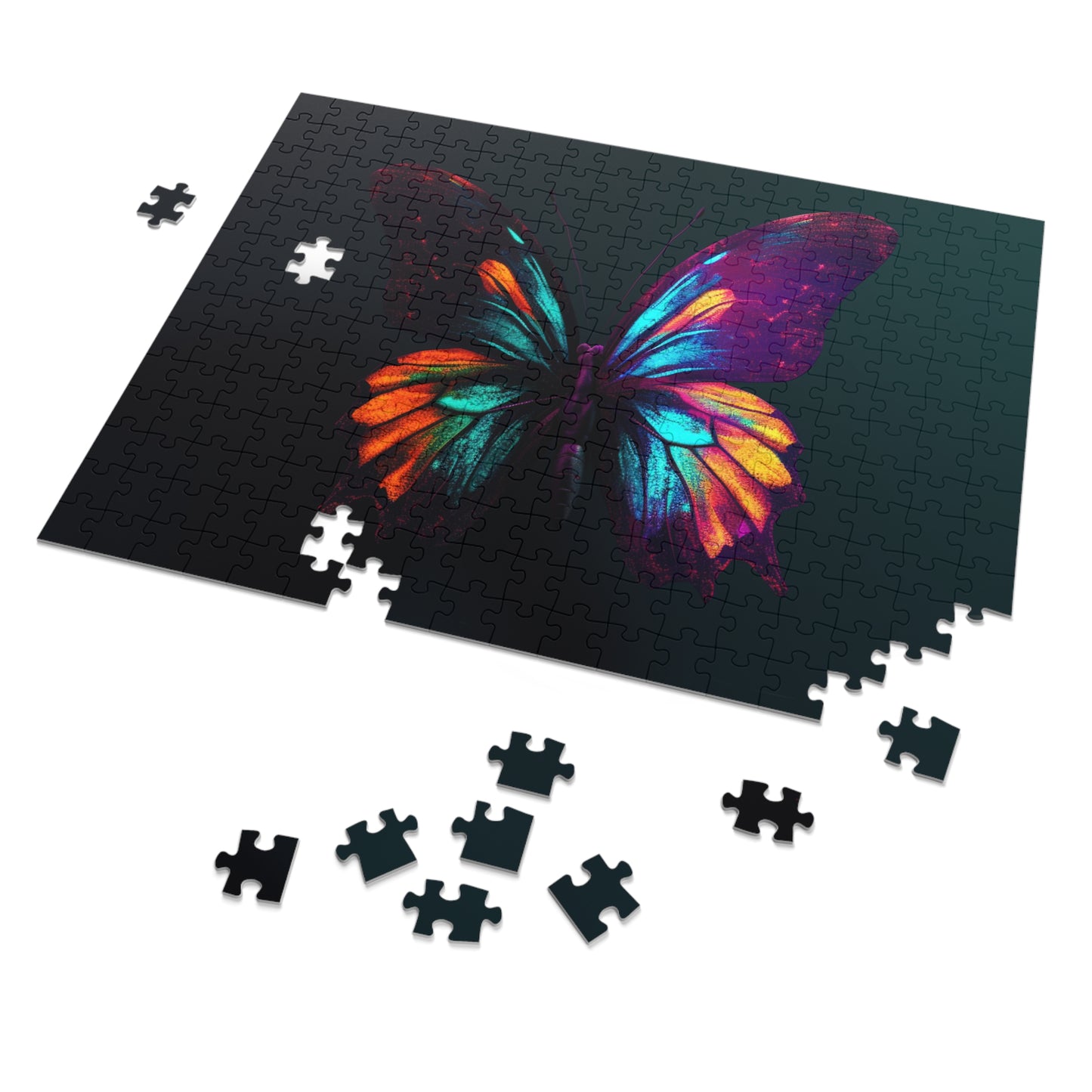Jigsaw Puzzle (30, 110, 252, 500,1000-Piece) Hyper Colorful Butterfly Macro 4