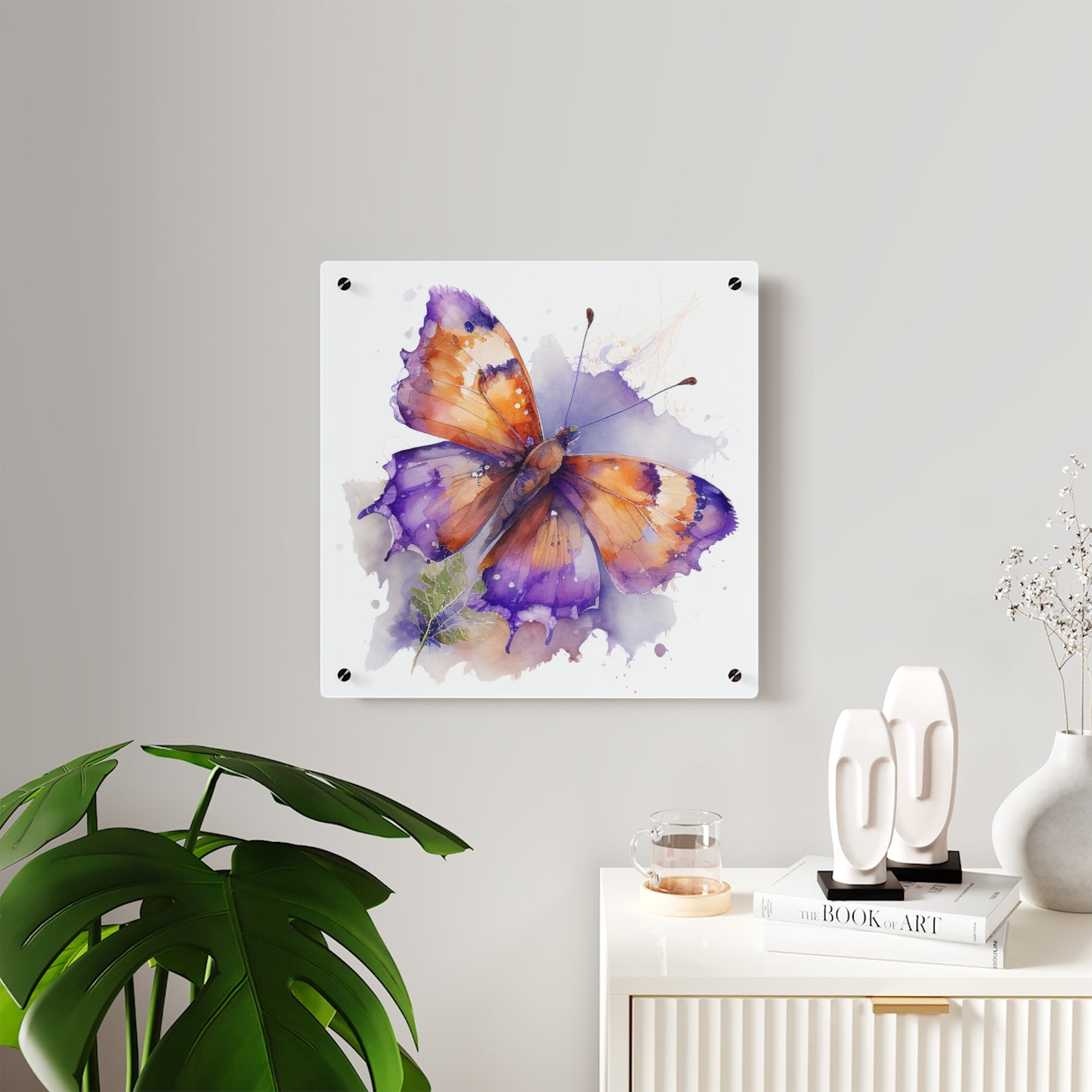 Acrylic Wall Art Panels MerlinRose Watercolor Butterfly 2