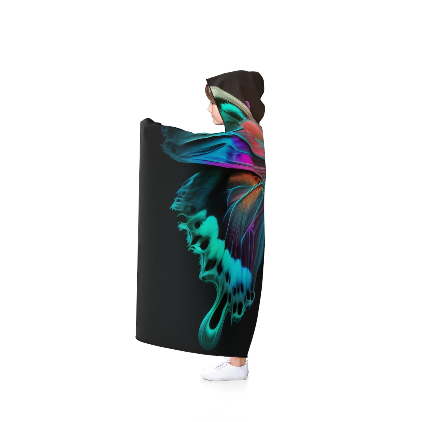 Hooded Blanket Raw Hyper Color Butterfly 2