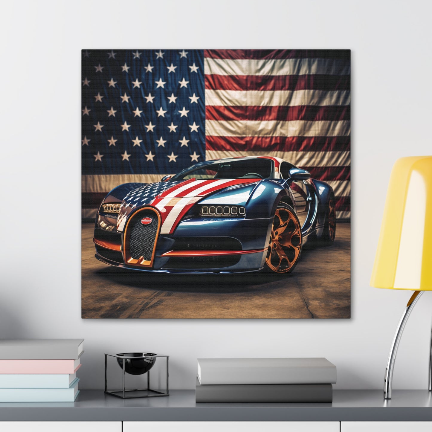 Canvas Gallery Wraps Bugatti Flag American 4