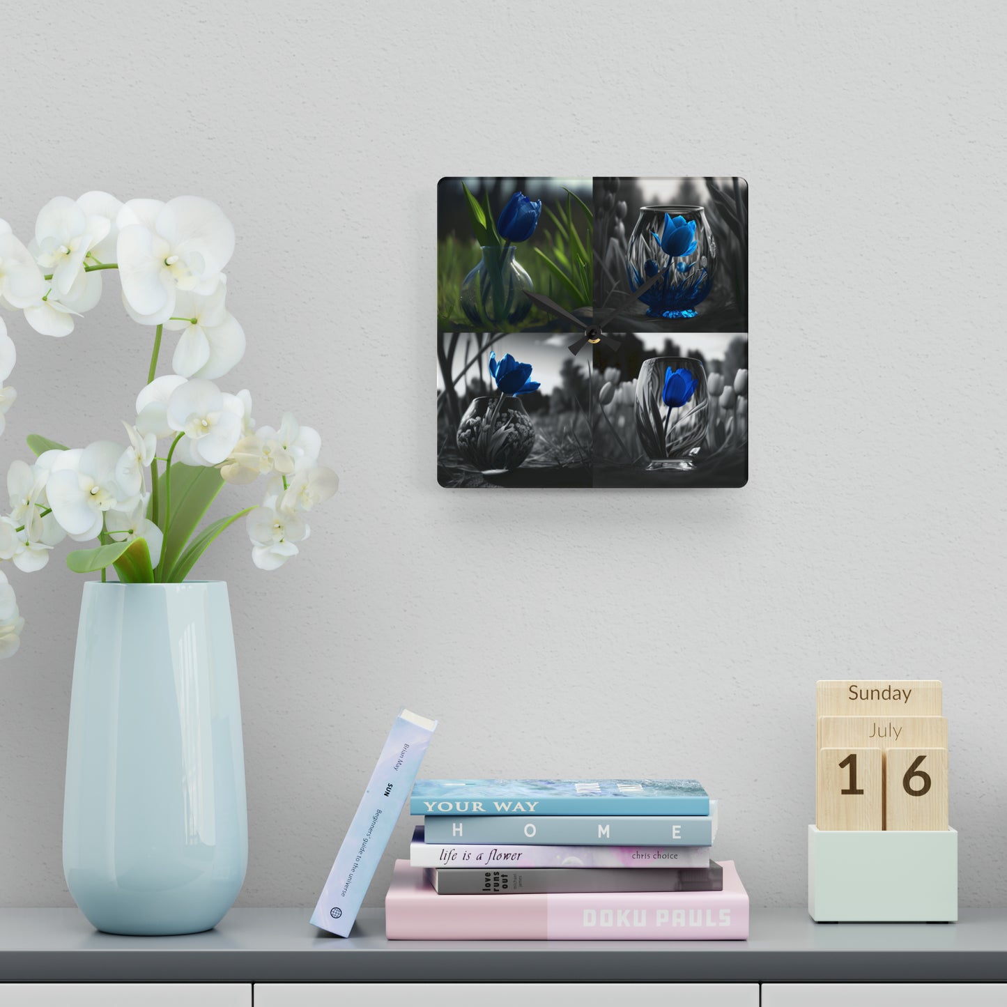 Acrylic Wall Clock Tulip 5