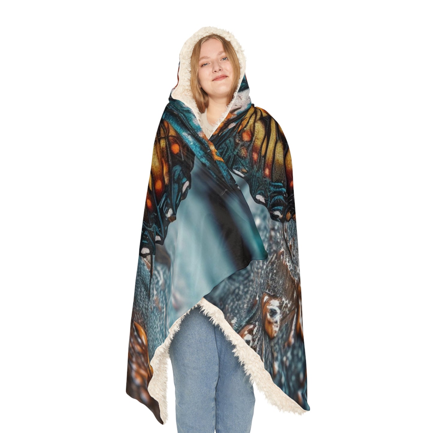 Snuggle Hooded Blanket Water Butterfly Street 3