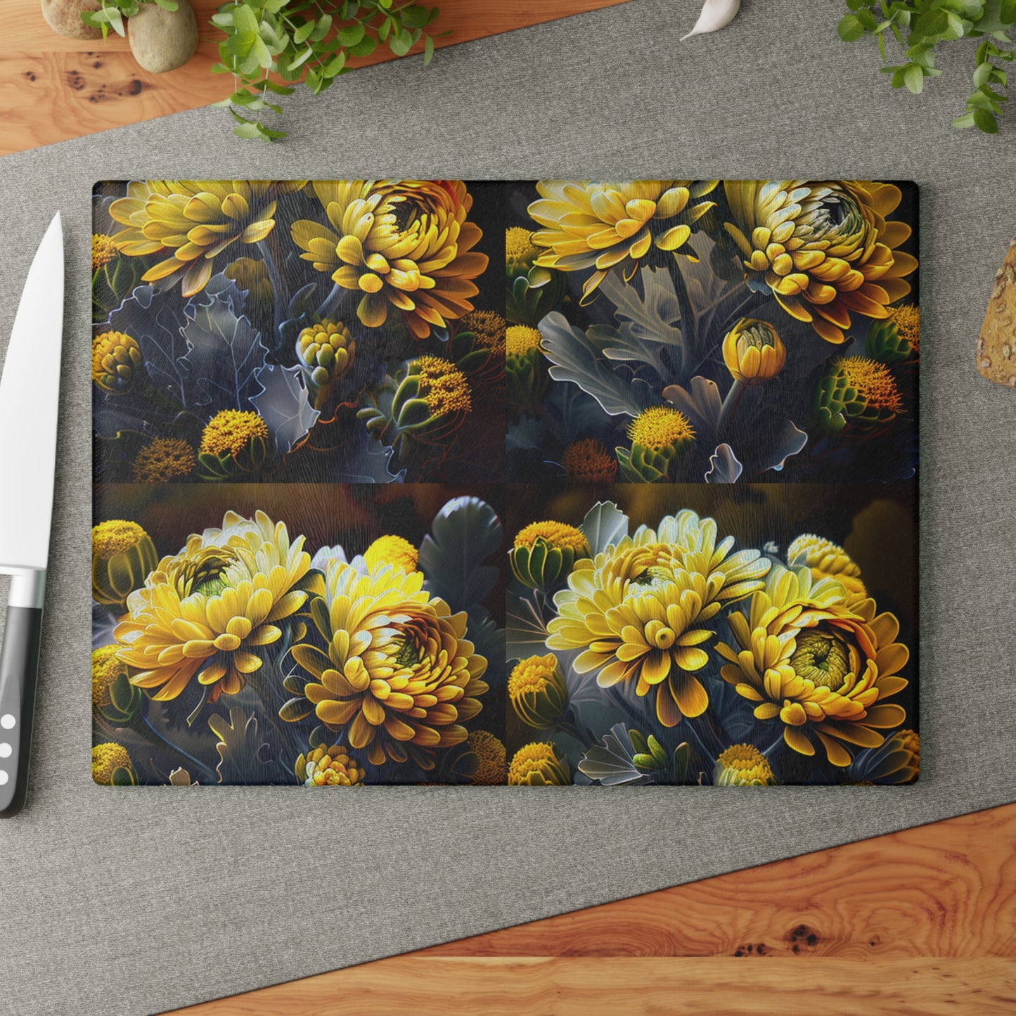 Glass Cutting Board Yellow Hermosas Flores Amarillas 5