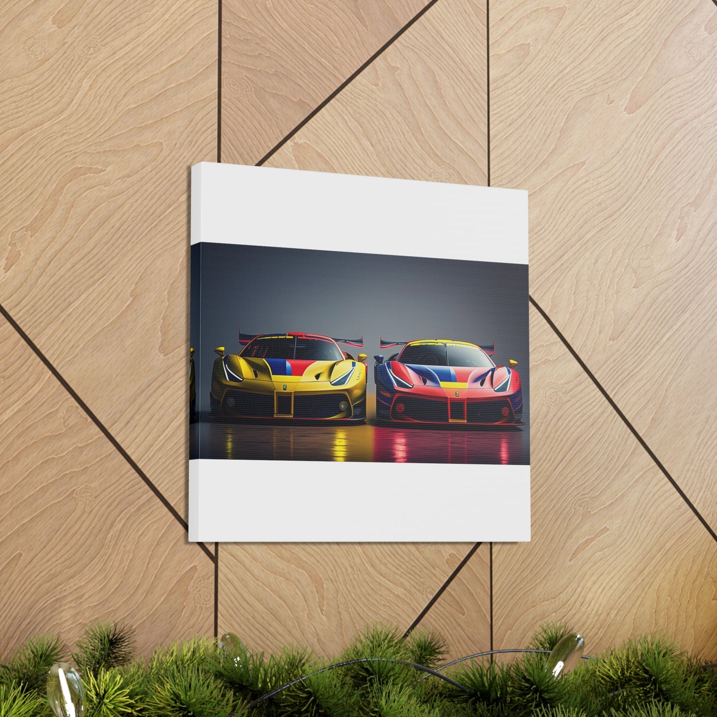 Canvas Gallery Wraps Ferrari Red Blue 1