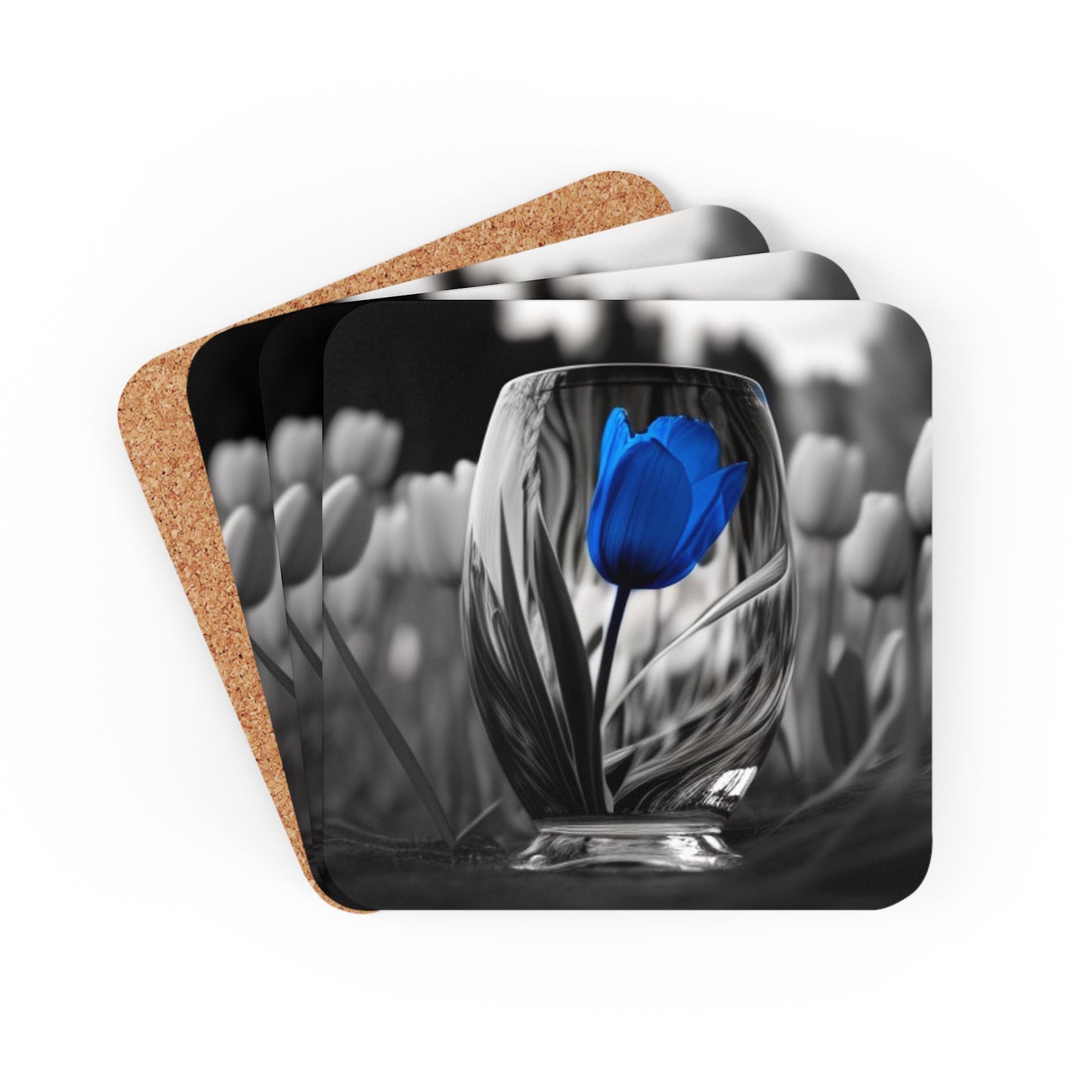 Corkwood Coaster Set Tulip 4