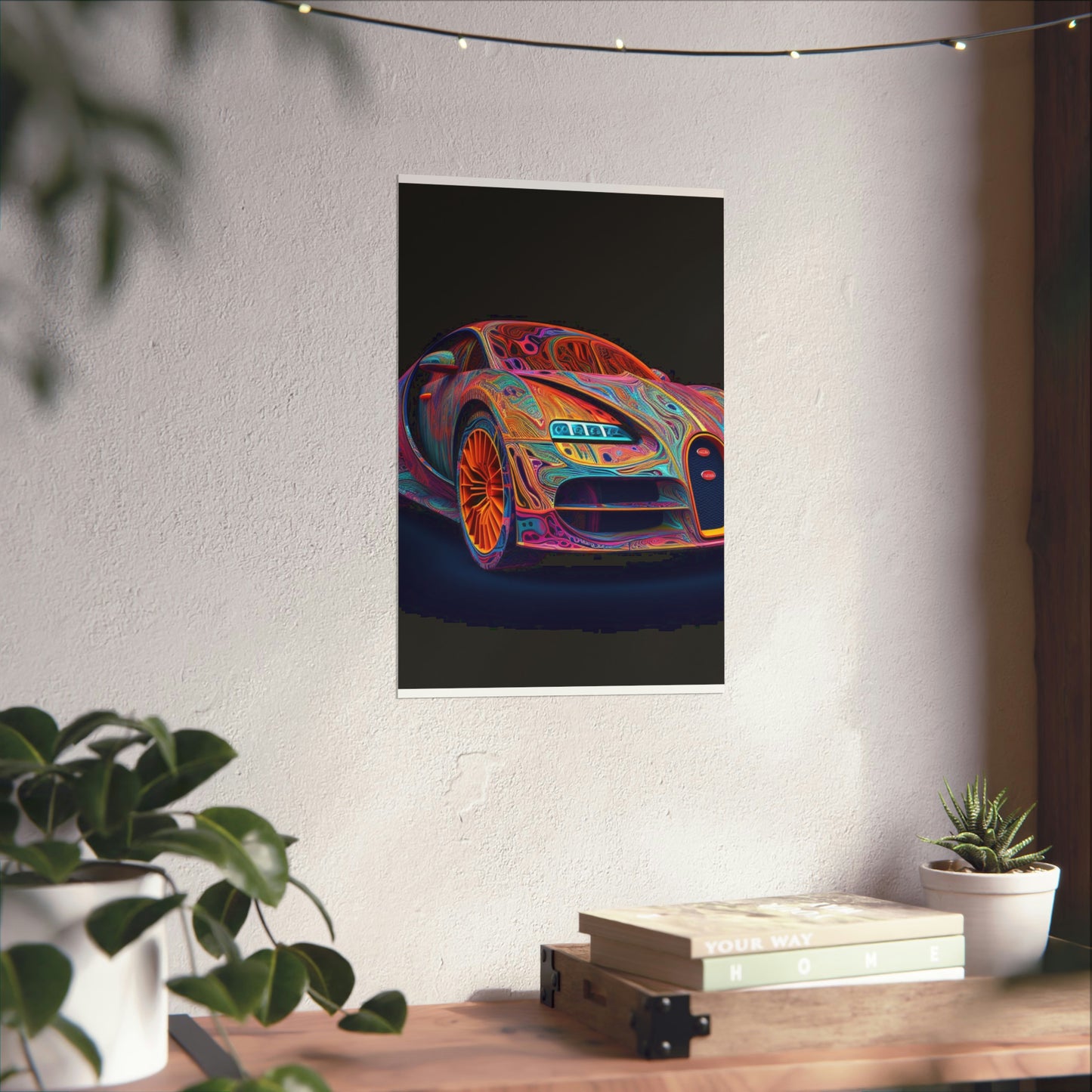 Premium Matte Vertical Posters Bugatti Abstract Concept 1