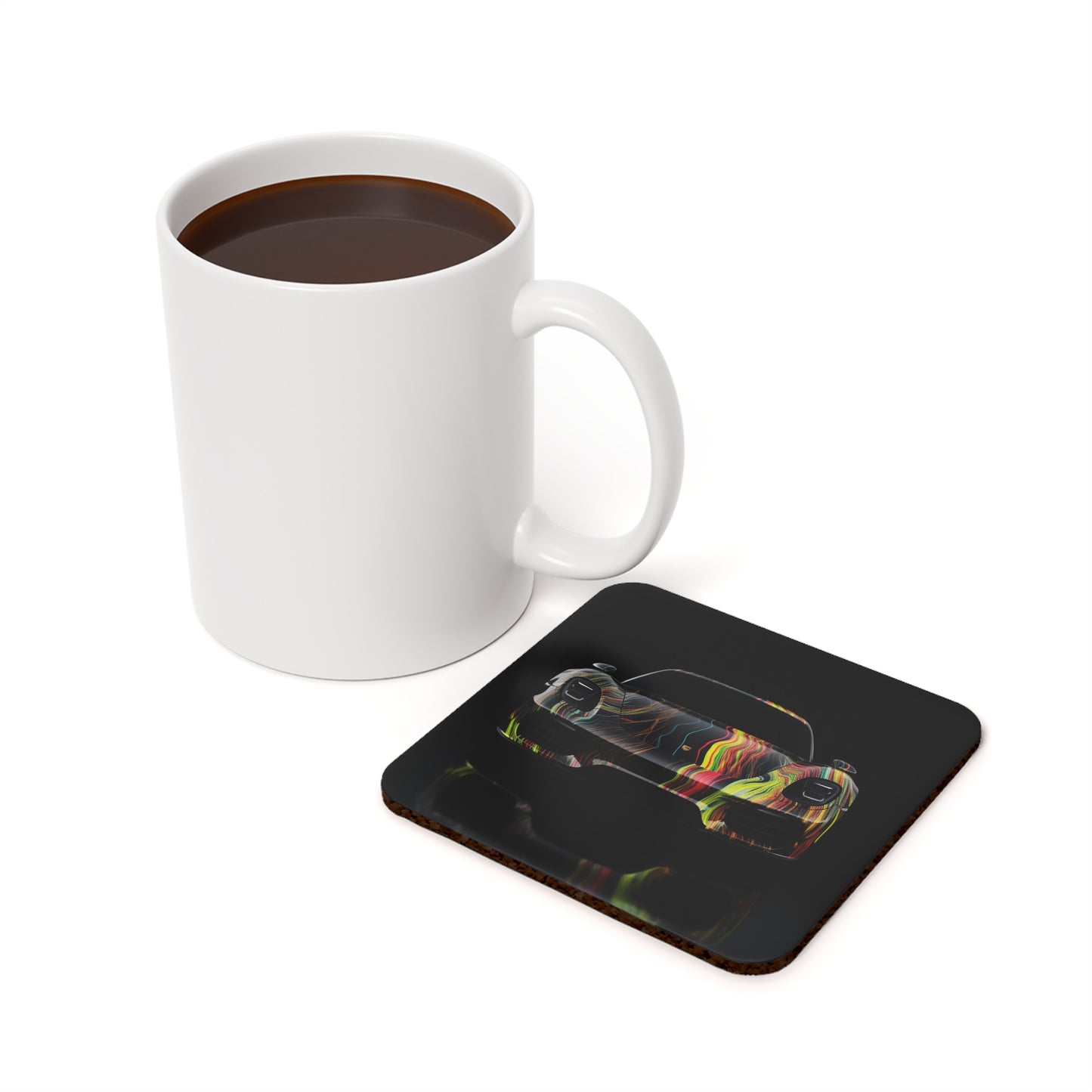 Cork Back Coaster Porsche Line 2