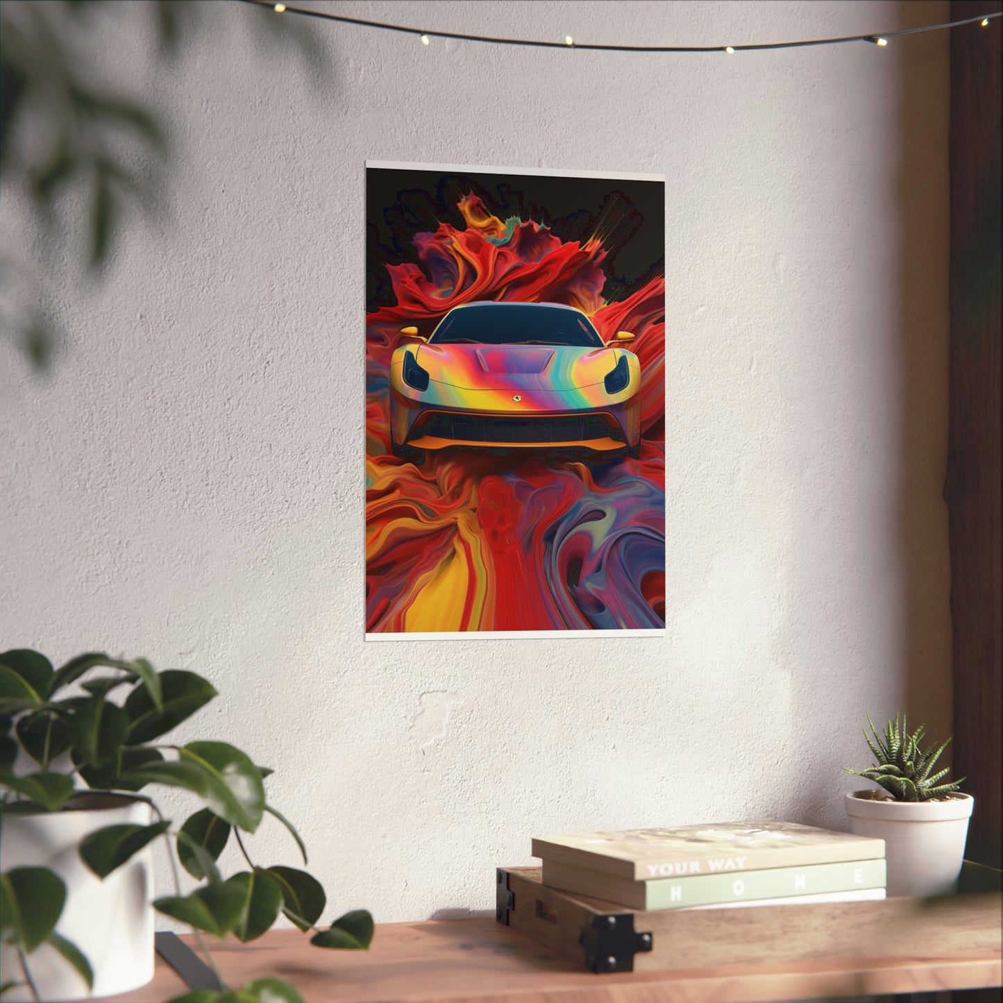 Premium Matte Vertical Posters Ferrari Water Fusion 1