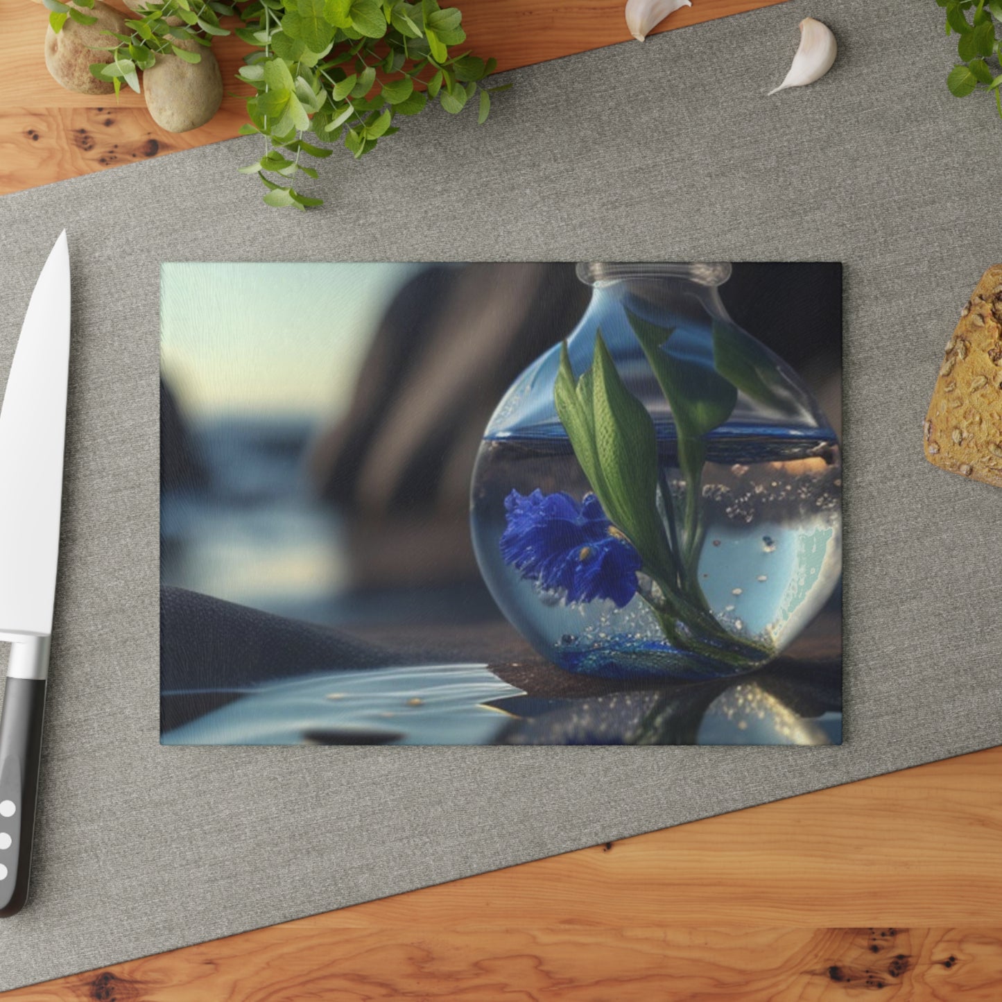 Glass Cutting Board The Bluebell 3