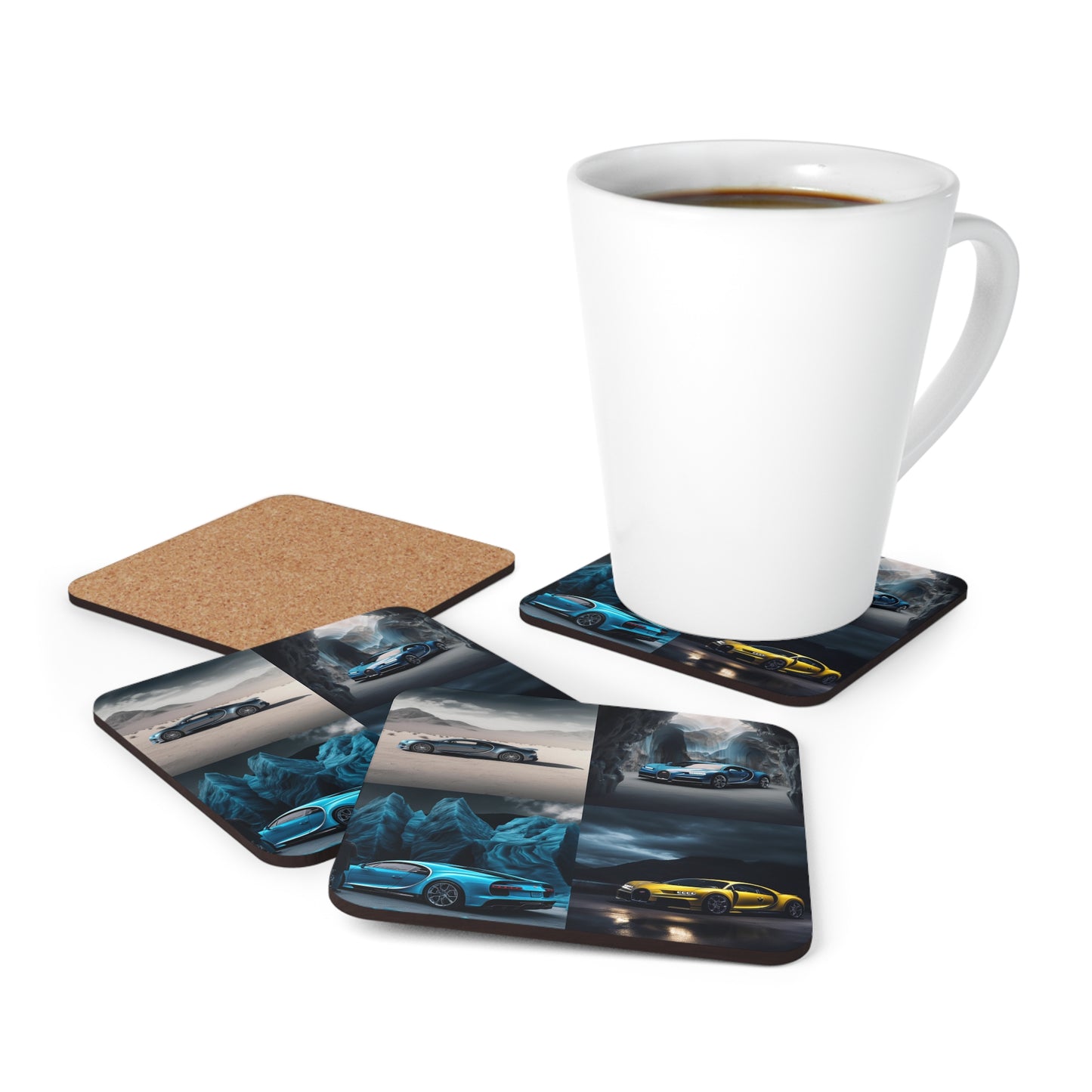 Corkwood Coaster Set Bugatti Real Look 5