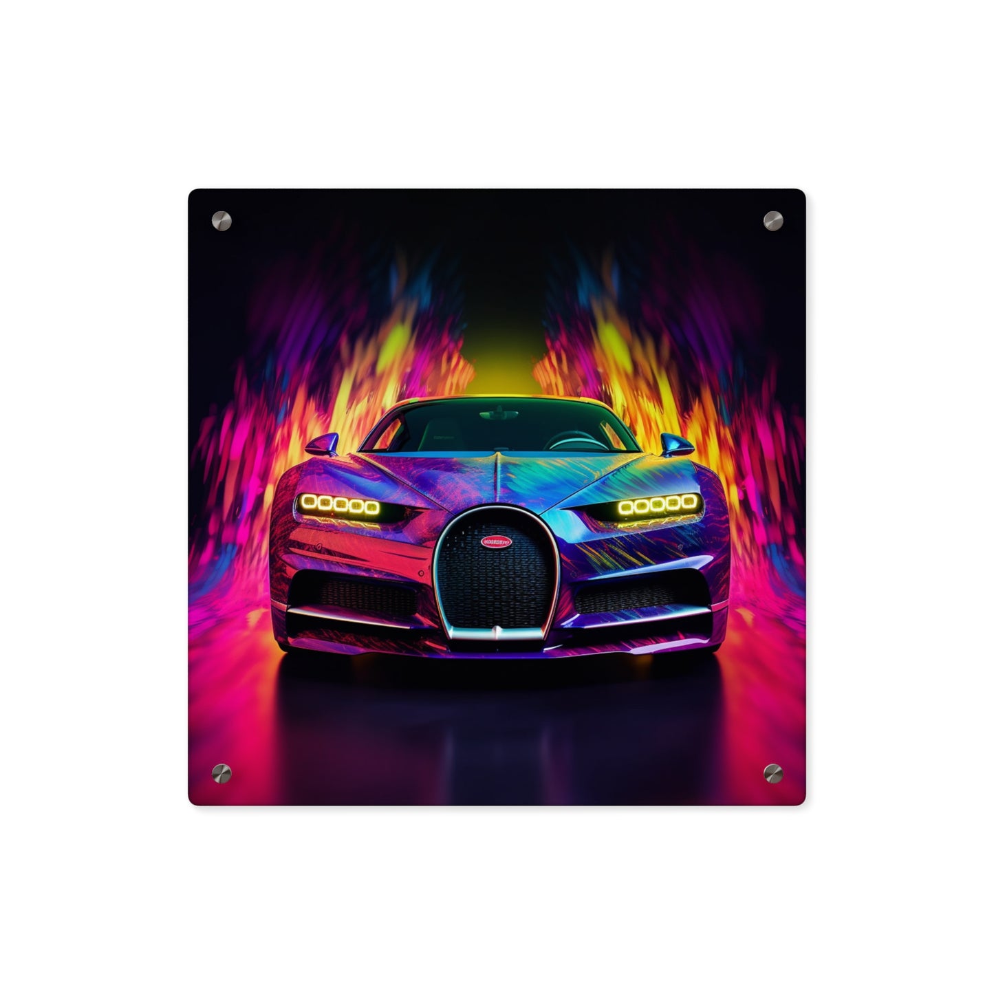 Acrylic Wall Art Panels Florescent Bugatti Flair 3