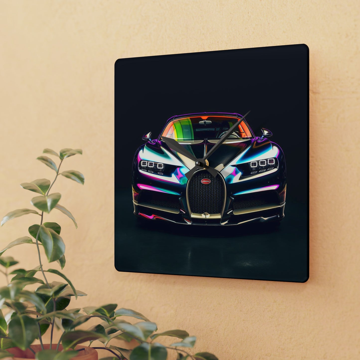 Acrylic Wall Clock Hyper Bugatti Chiron 4