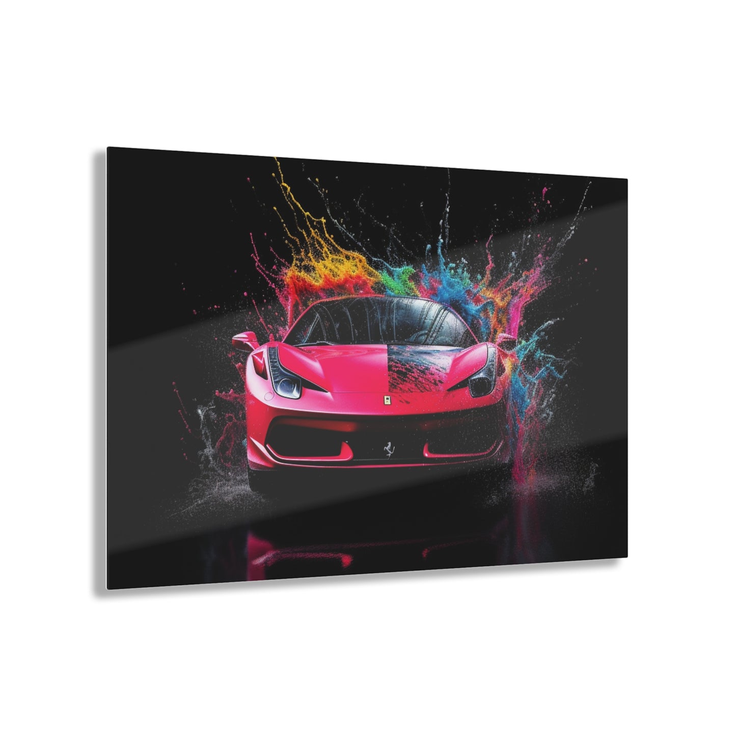 Acrylic Prints Ferrari Water Splash 2