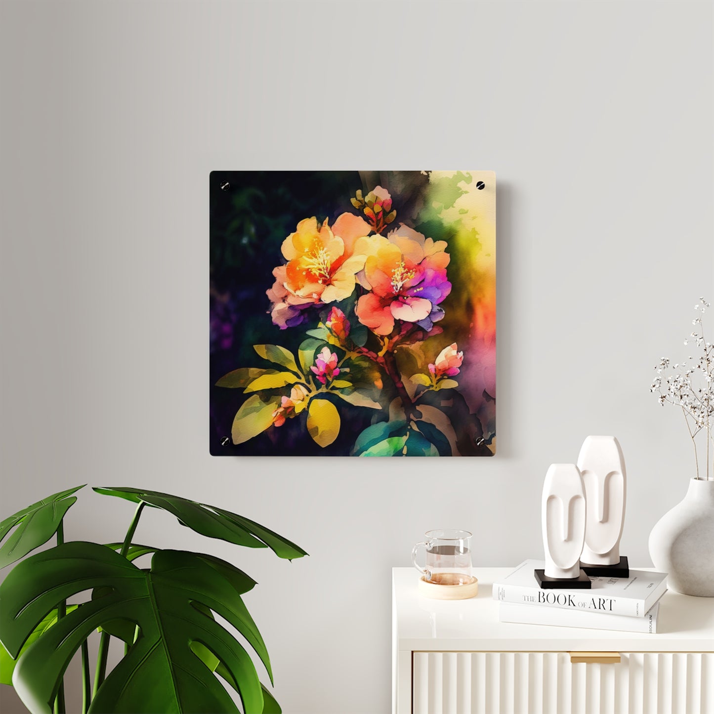 Acrylic Wall Art Panels Bright Spring Flowers 2