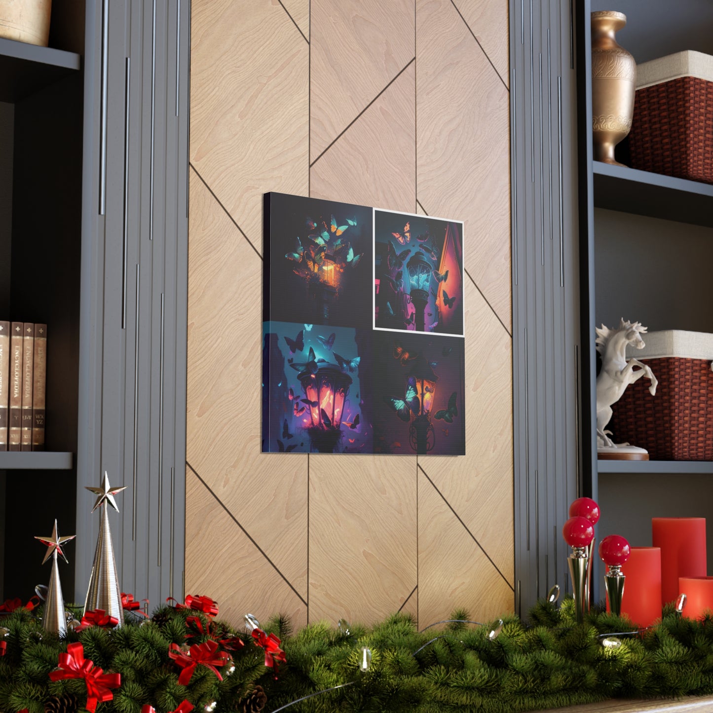 Canvas Gallery Wraps Street Light Butterfly 5