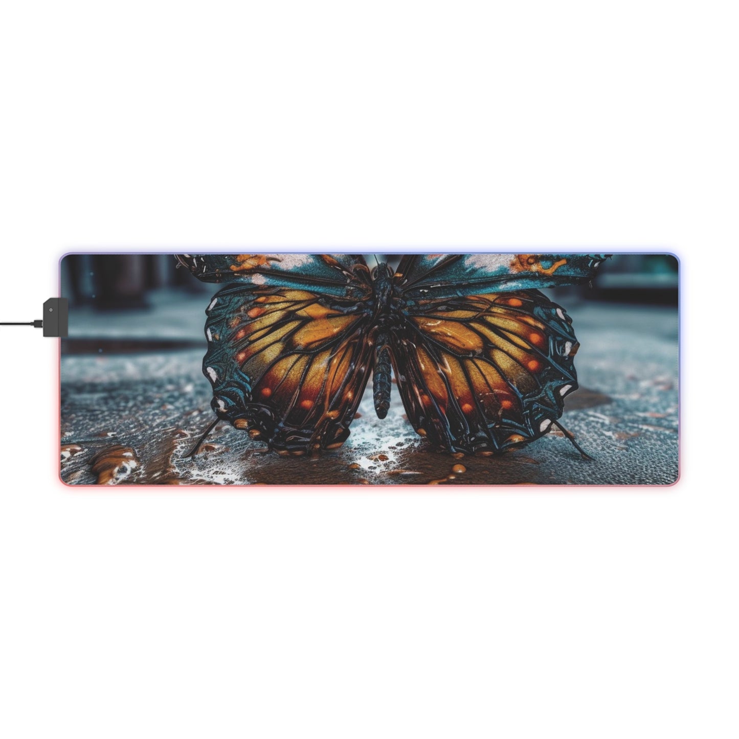 LED Gaming Mouse Pad Water Butterfly Street 3