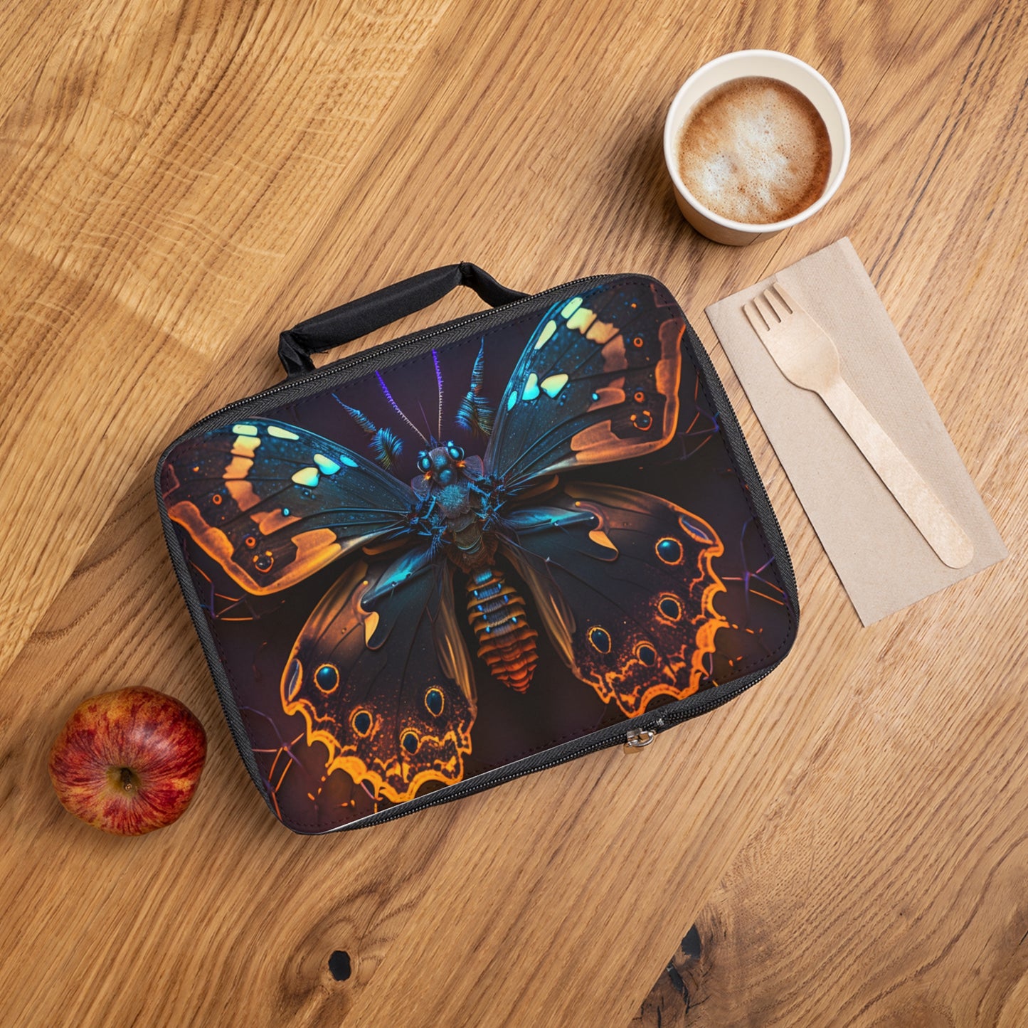 Lunch Bag Neon Hue Butterfly 2