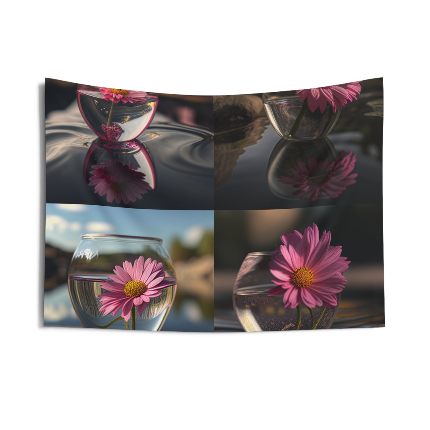 Indoor Wall Tapestries Pink Daisy 5