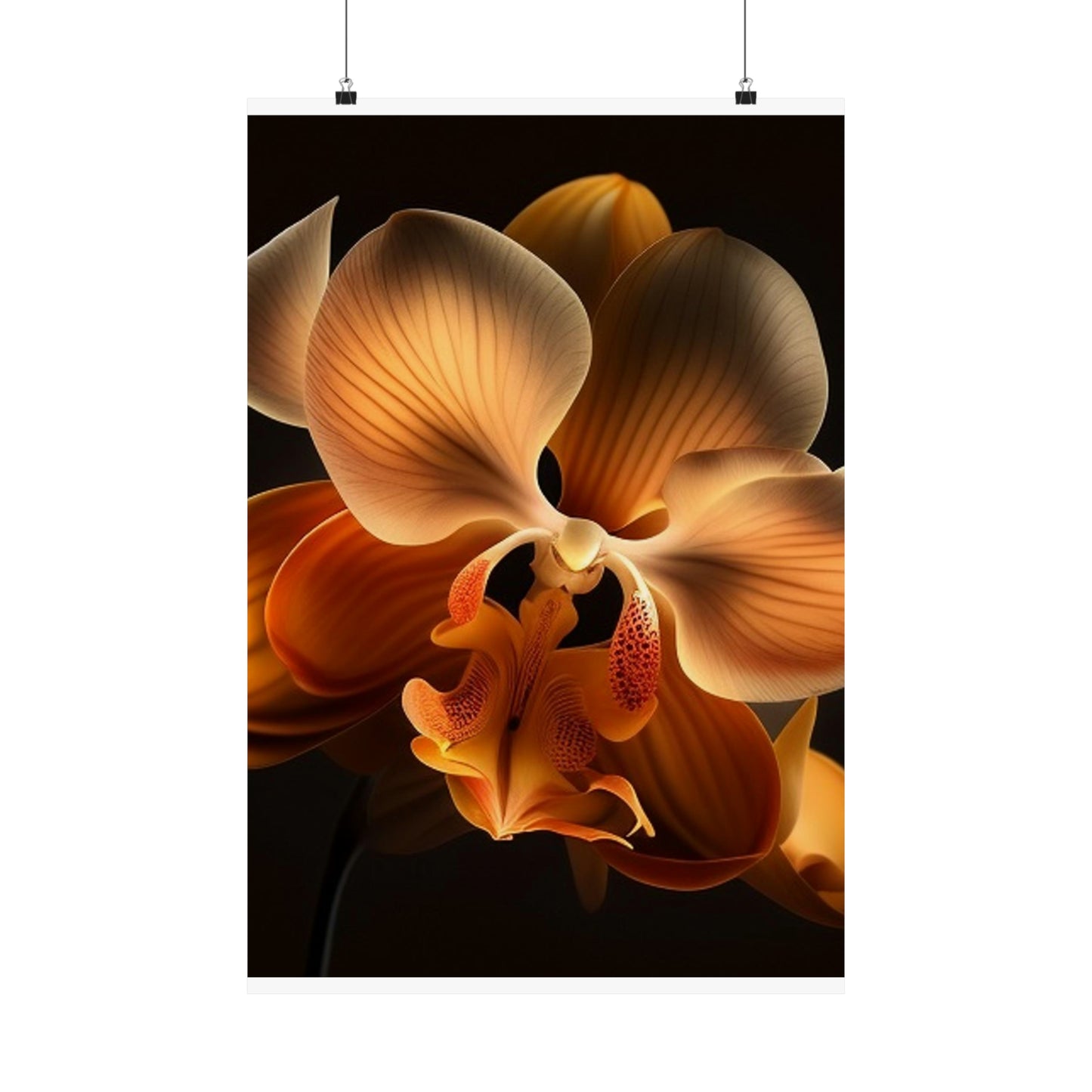 Premium Matte Vertical Posters Orange Orchid 2