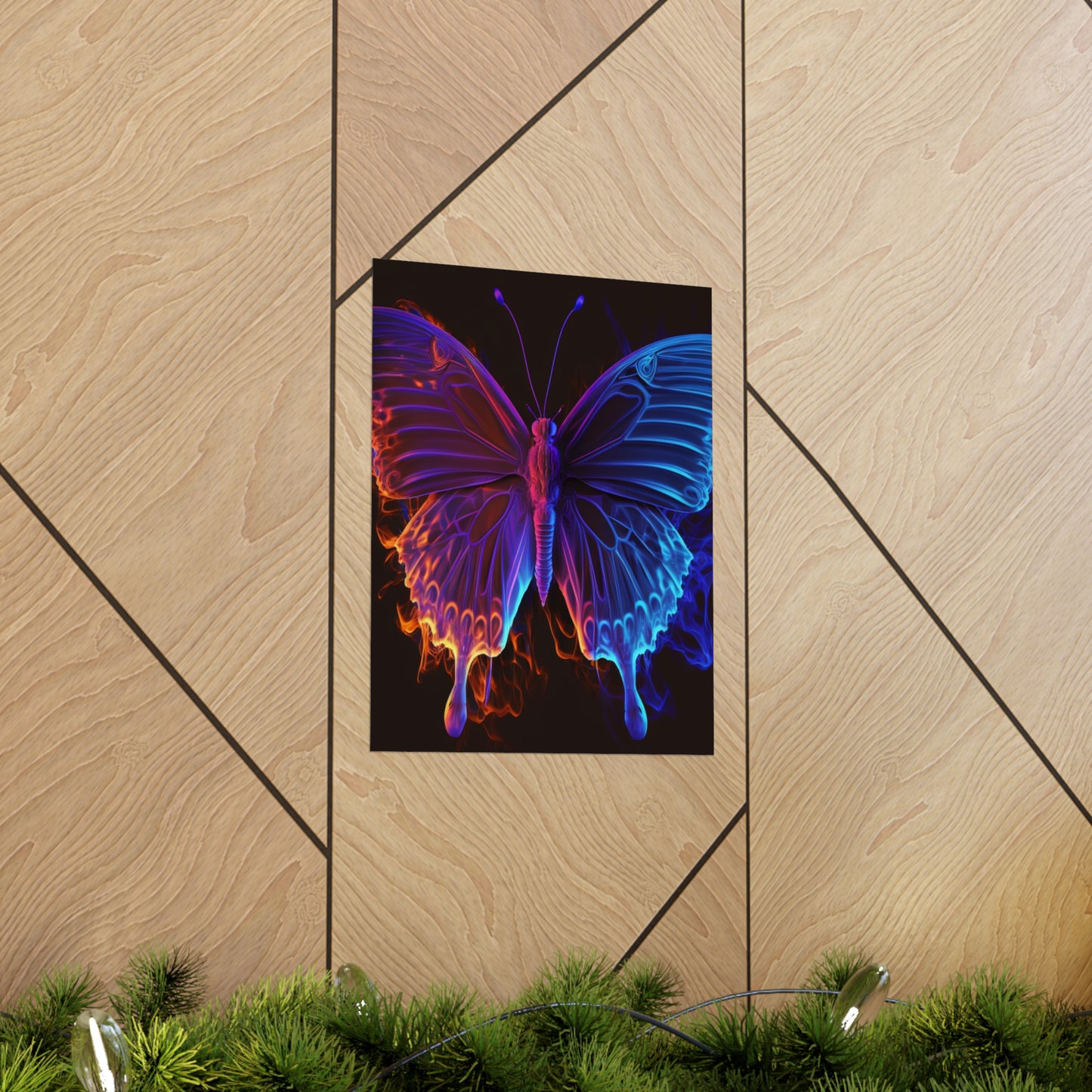 Premium Matte Vertical Posters Thermal Butterfly 1